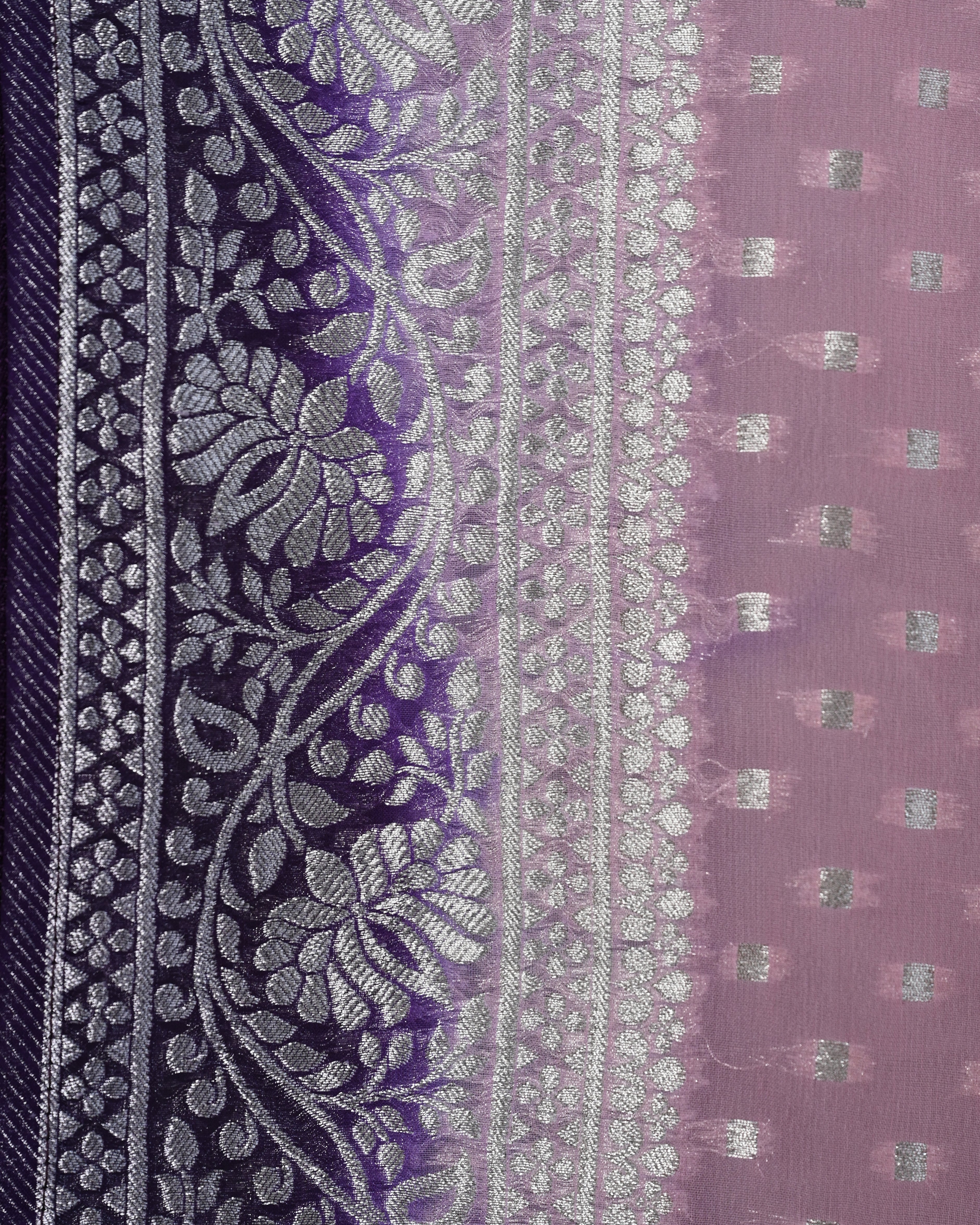 Banarasi Georgette Baby Pink Buta Saree