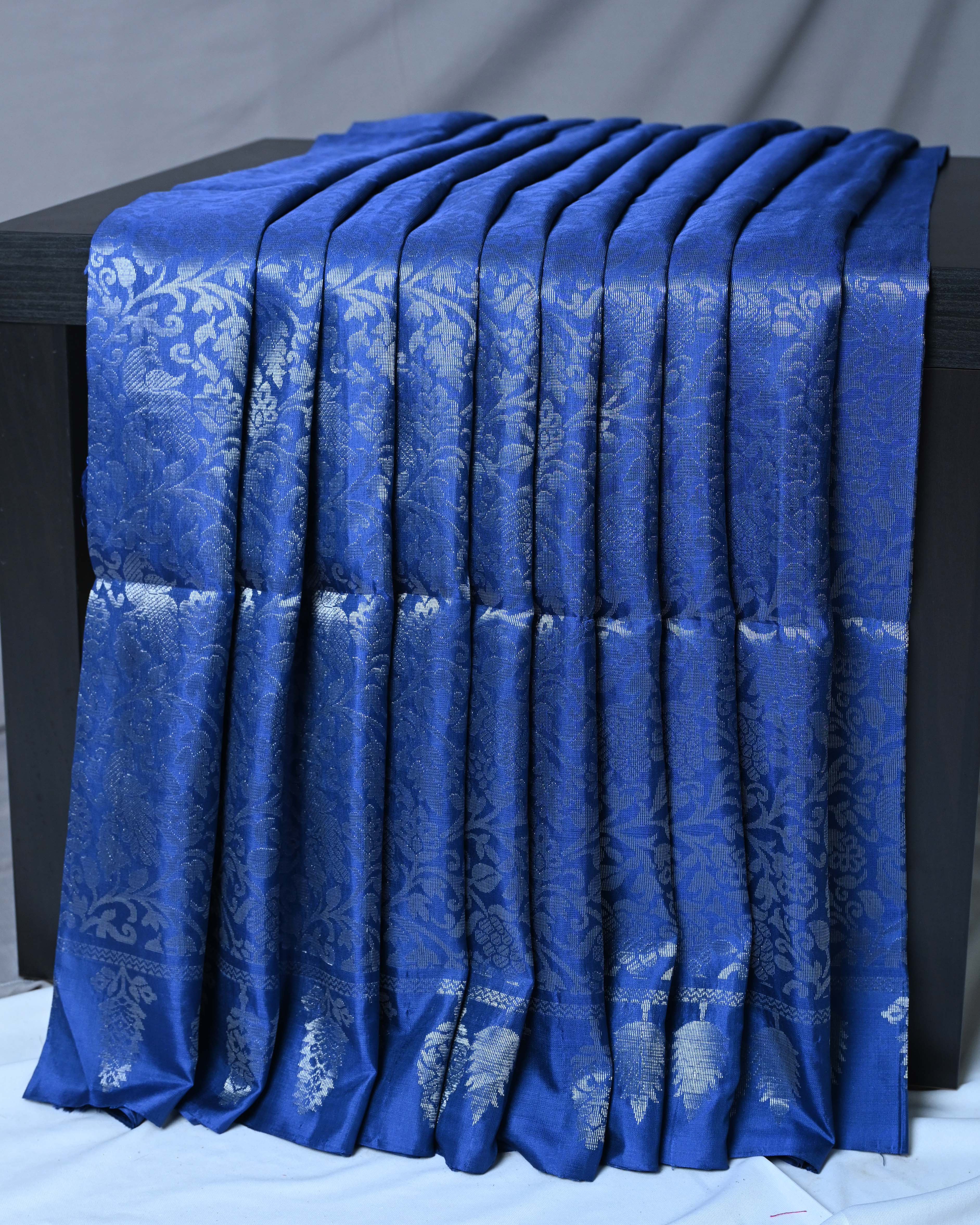 Coimbatore Soft Silk Blue Jacquard Saree