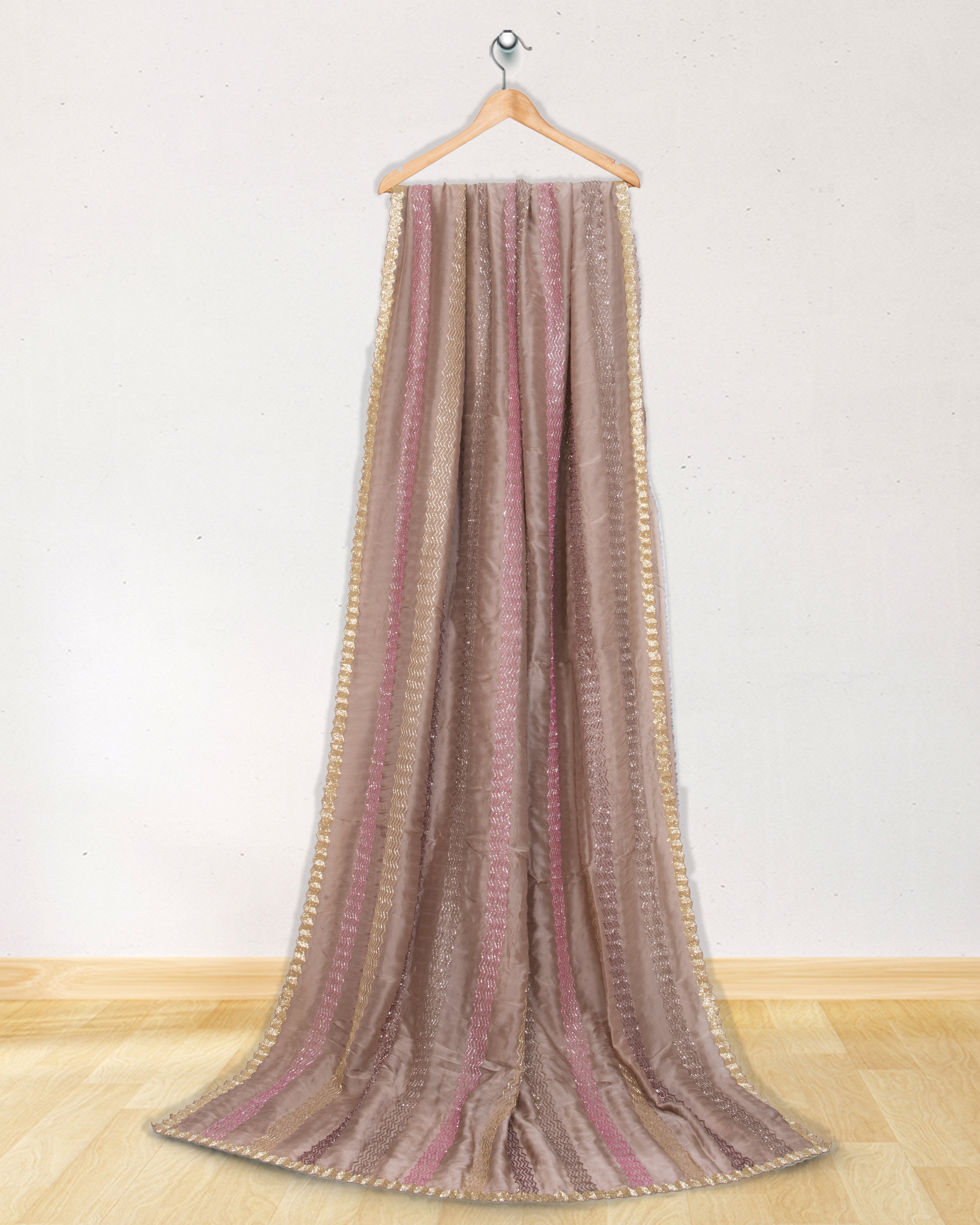 Crepe-Georgette-Dusty-Beige-Embroidery-Saree