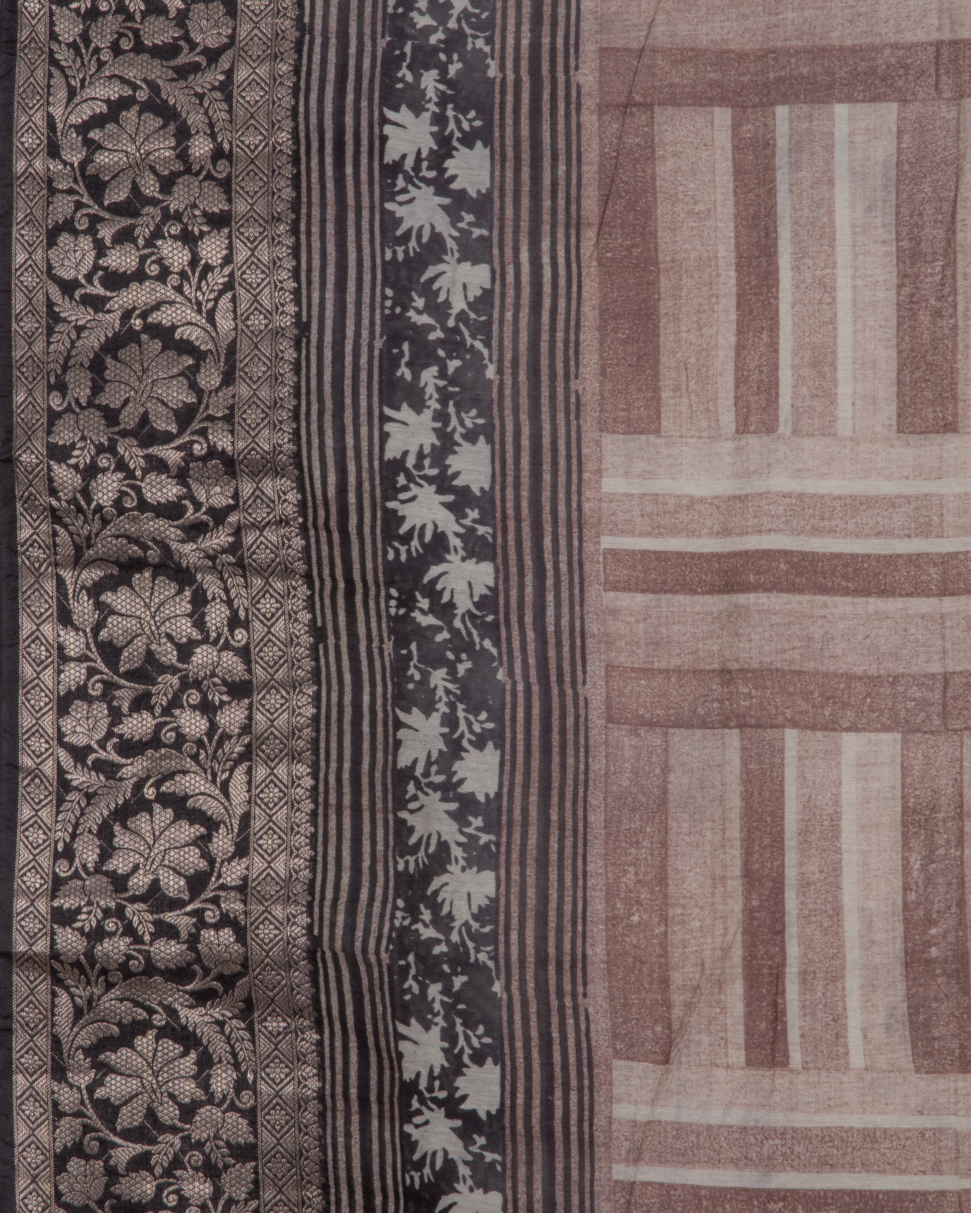 MaheswariSilkBrownGoemetricPrintSaree-2