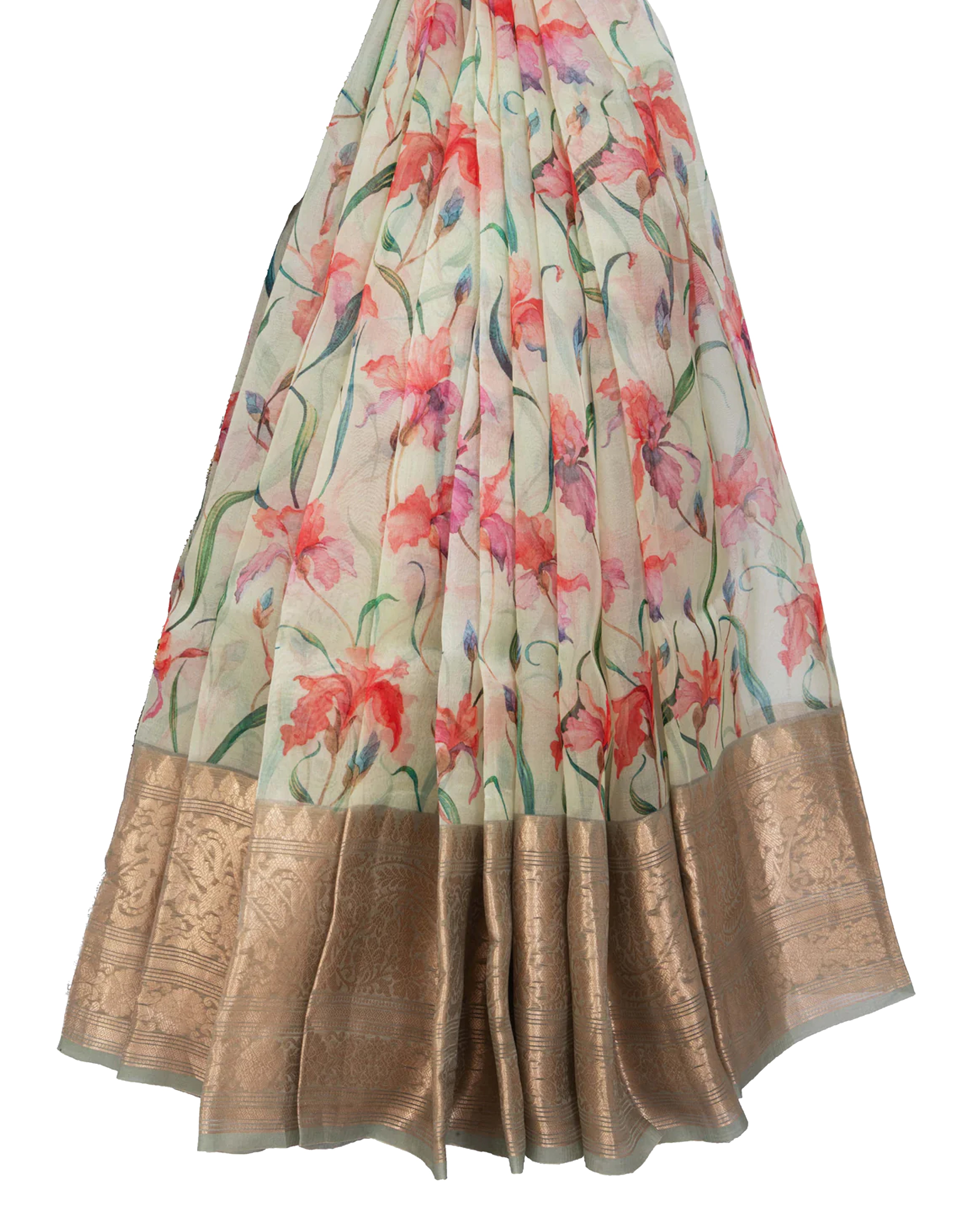 Organza-Baby-Pink-Floral-Embroidery-Saree-22