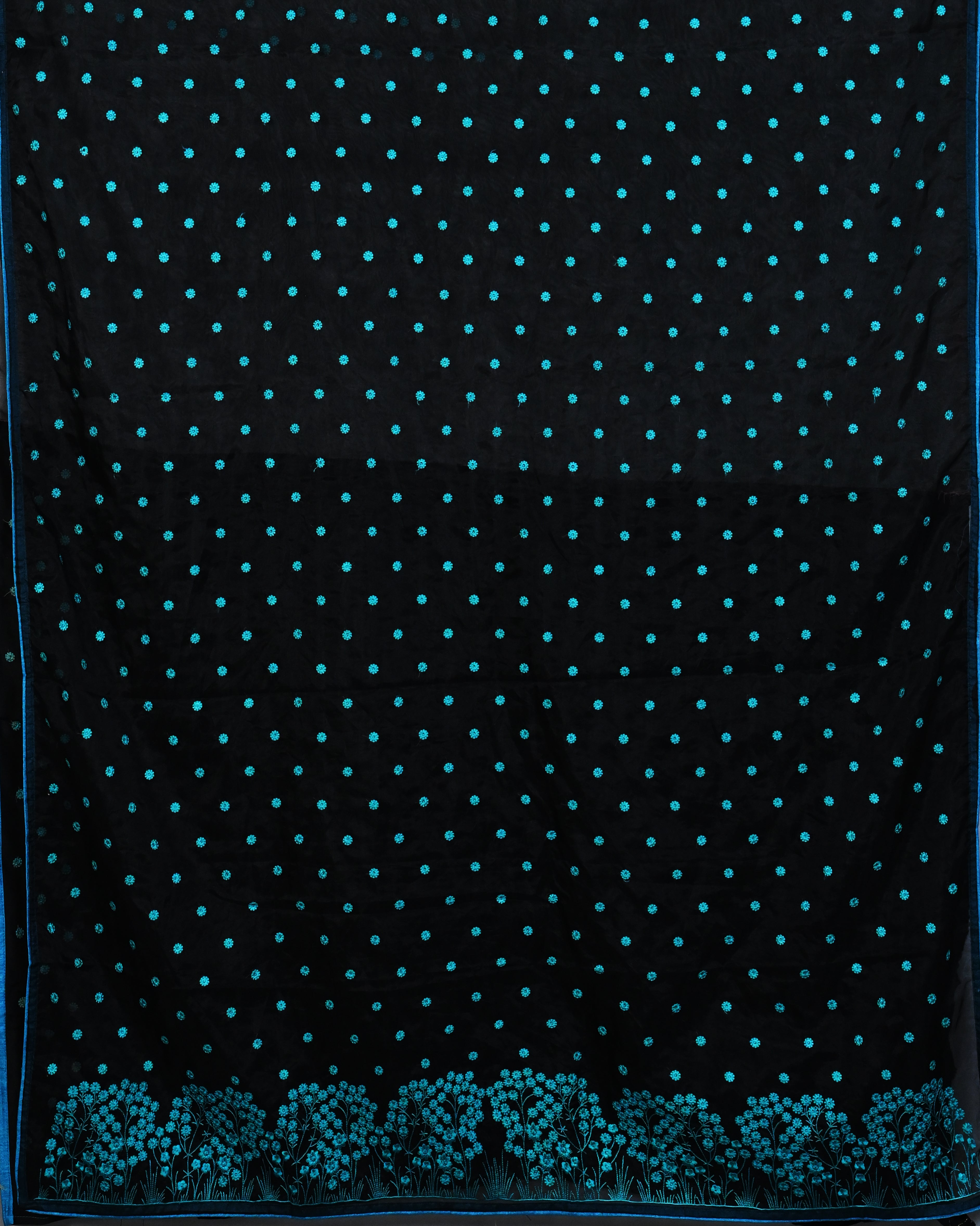 Organza Black Buta Saree