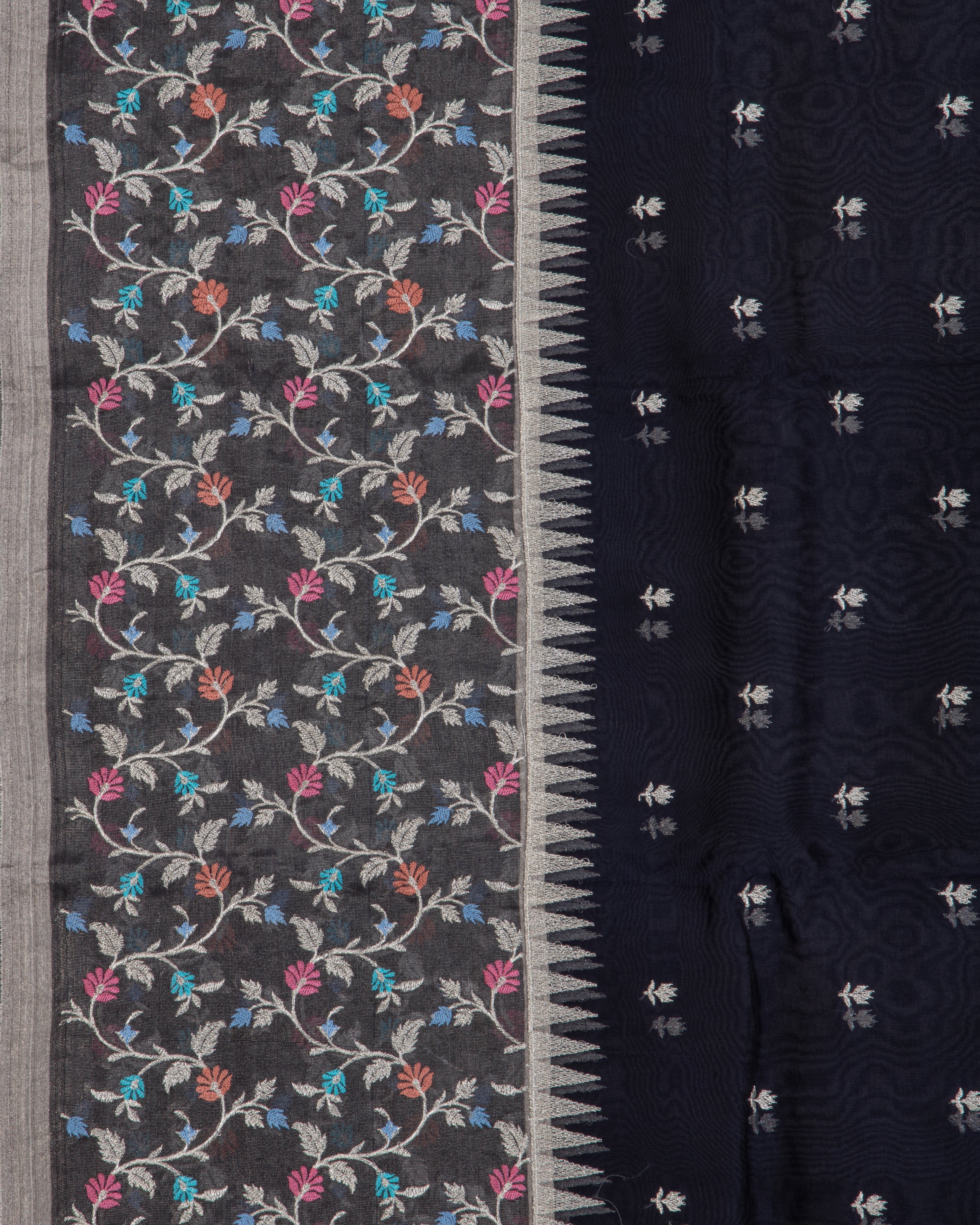 OrganzaBlackFloralEmbroiderySaree-2