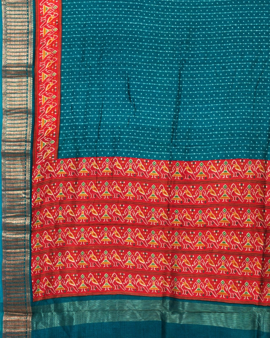 SachiparPrintPeacockGreenStripeSareeGroup23Large