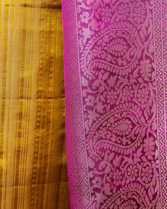 Soft Silk Silver Zari Yellow Saree - SiriSilks