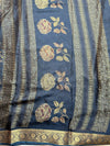 Navy Blue Silk Saree