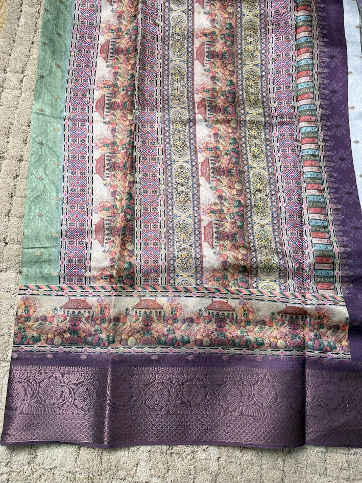 Mint Green Silk Saree