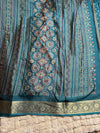 Teal Blue Silk Saree