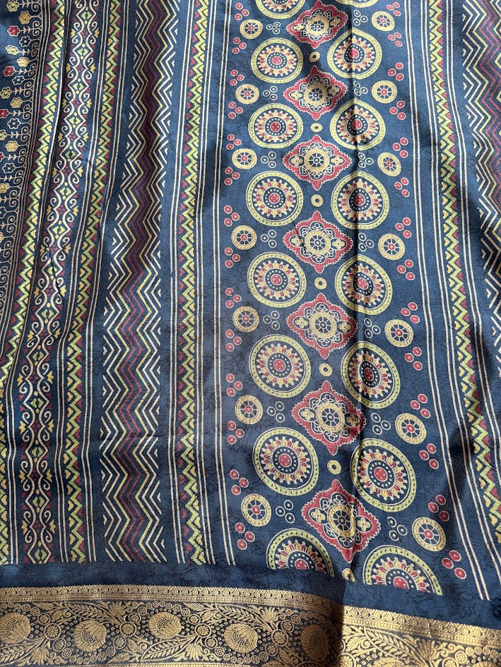 Deep Blue Silk Saree