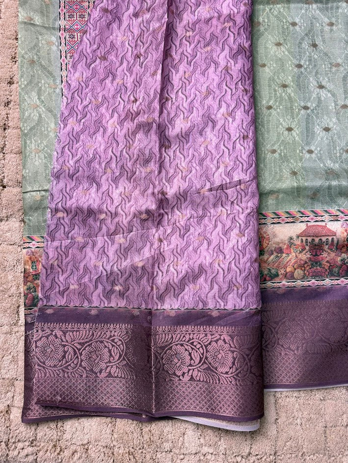 Mint Green Silk Saree