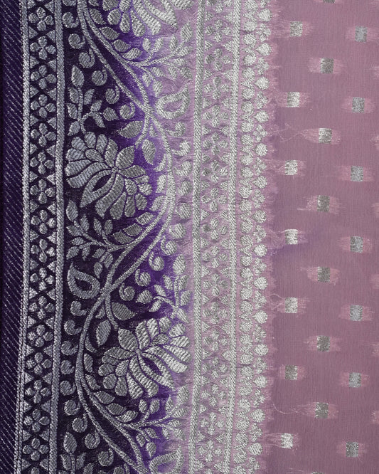 Banarasi Georgette Baby Pink Buta Saree