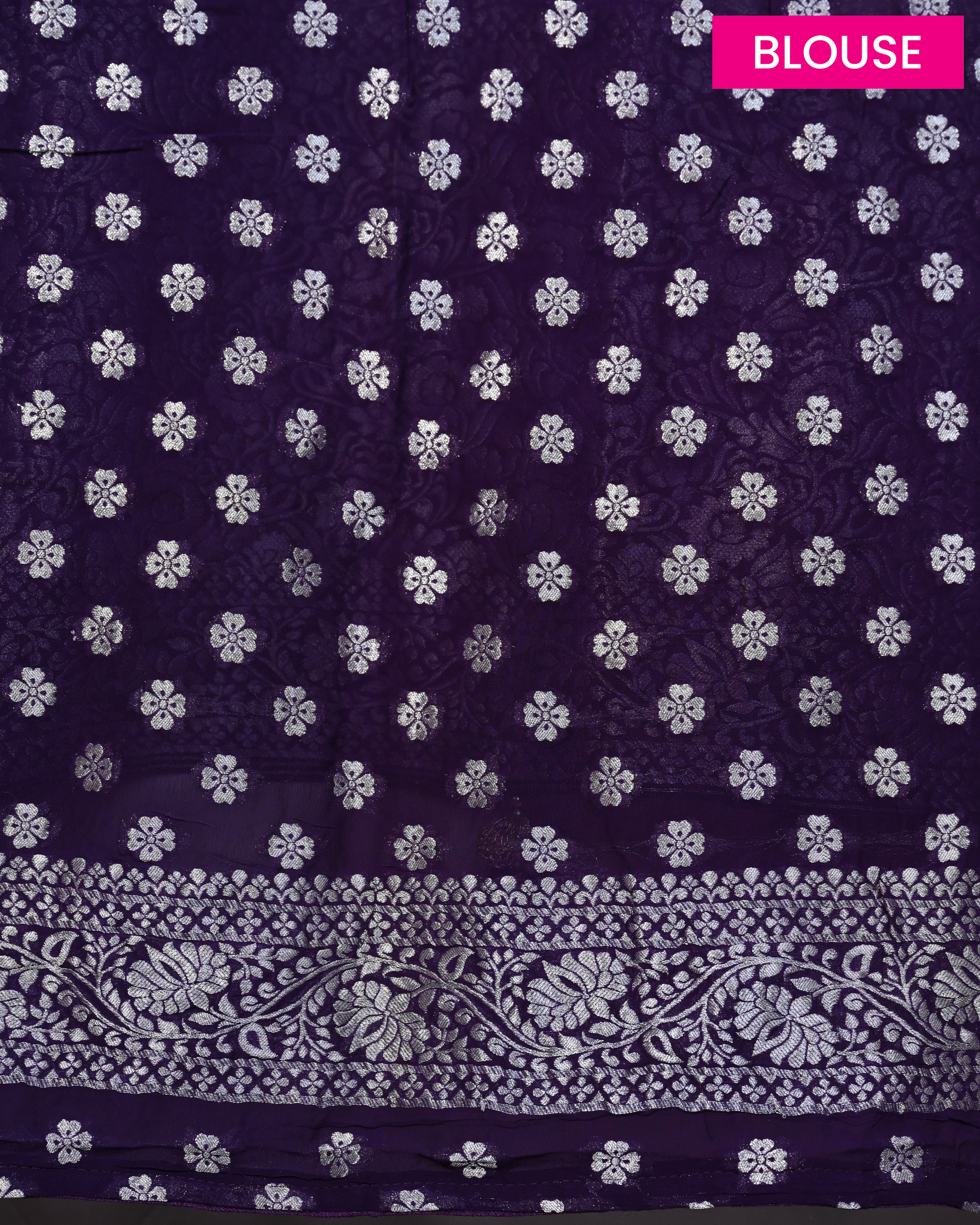 Banarasi Georgette Baby Pink Buta Saree