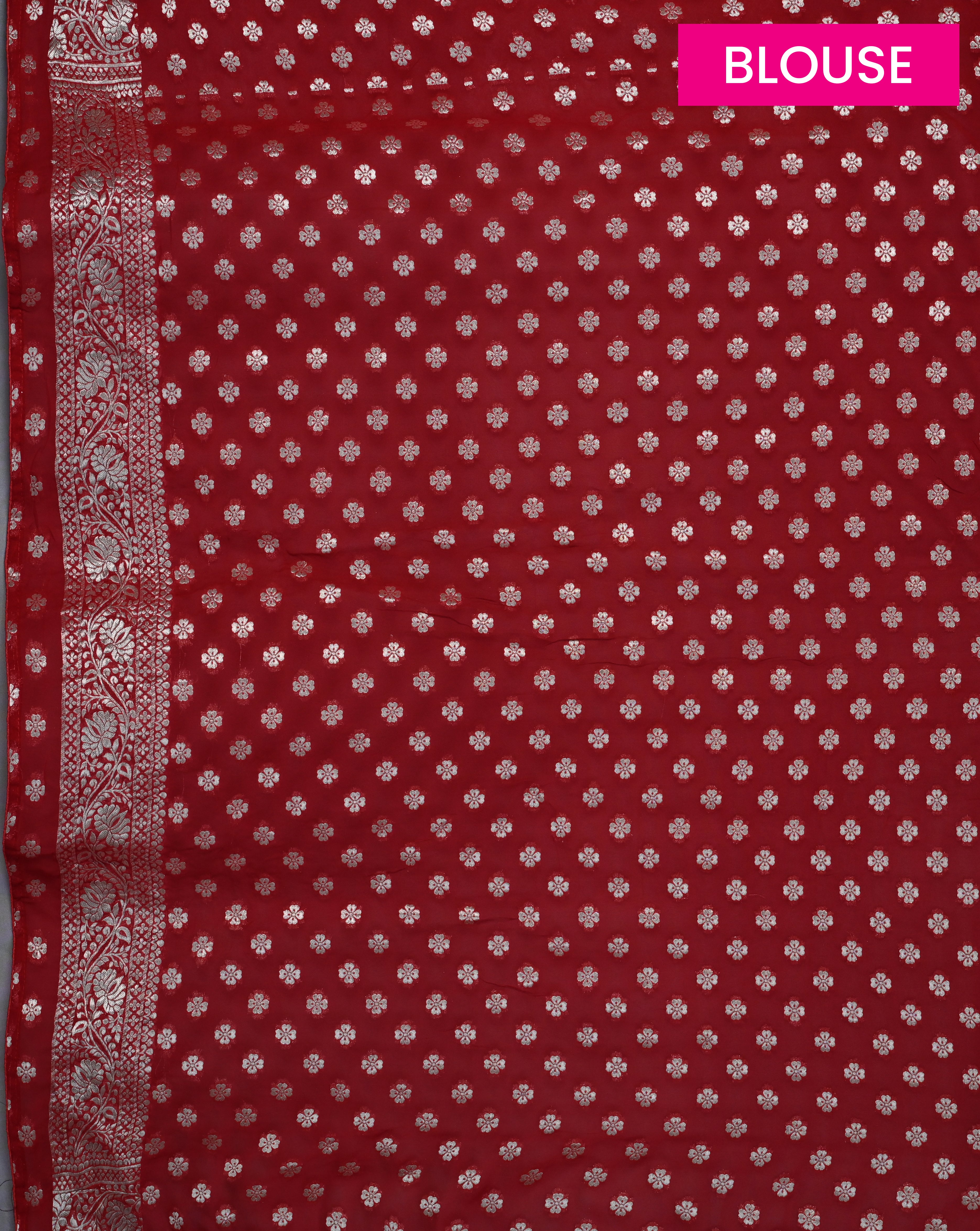 Banarasi Georgette Peach Buta Saree