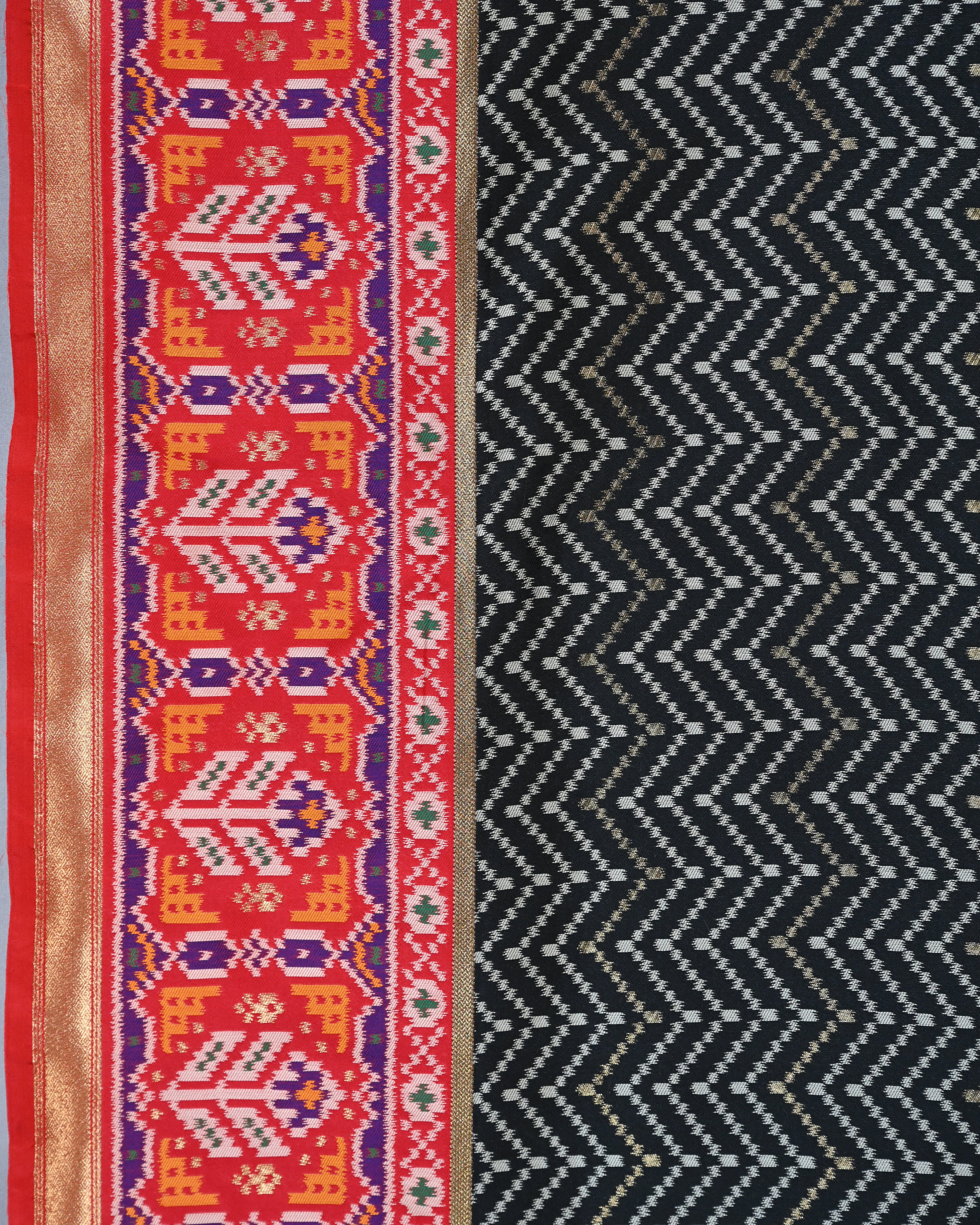 Banarasi Silk Black Patola Saree
