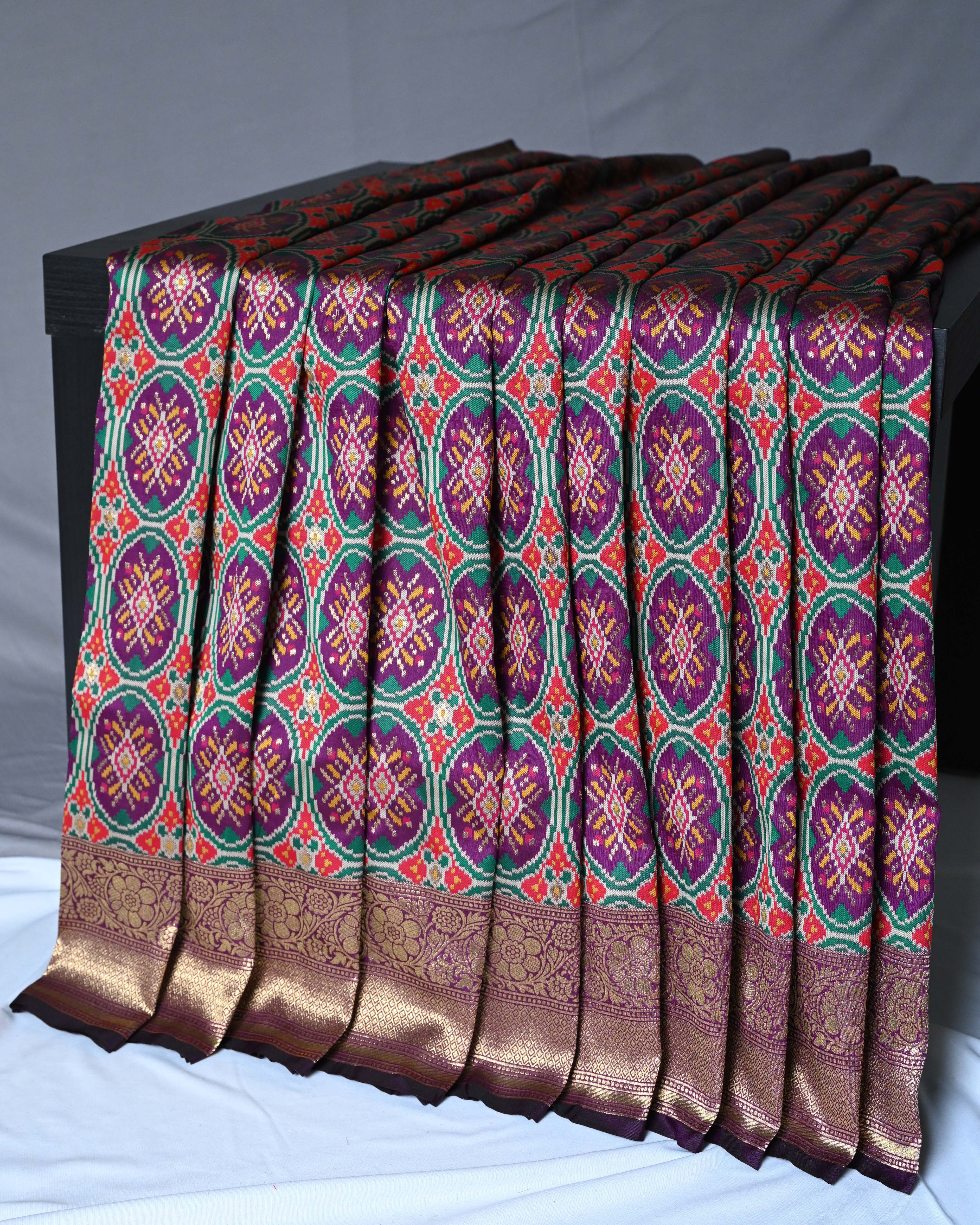 Banarasi Silk Purple Patola Saree