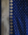 Banarasi Silk Royal Blue Buta Saree