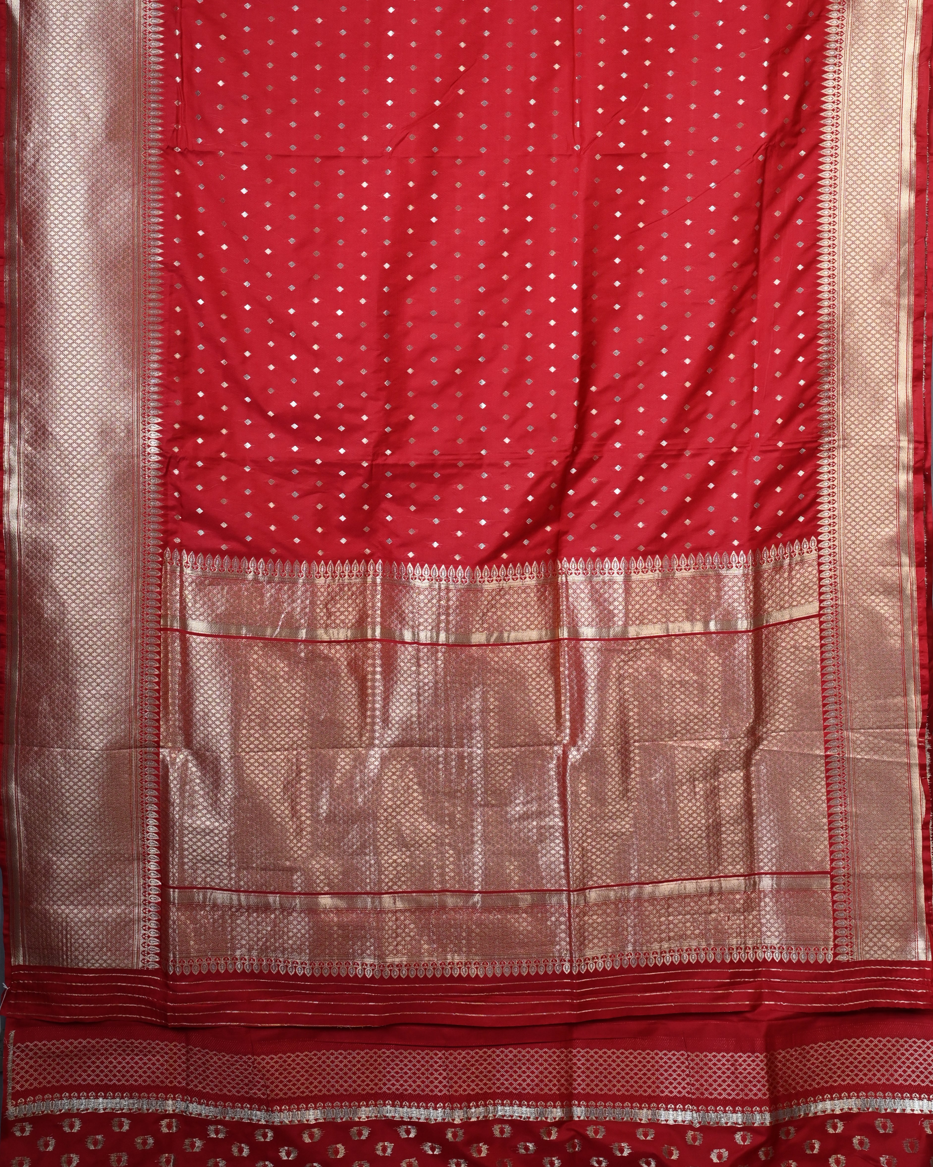 Banarasi Silk Red Buta Saree