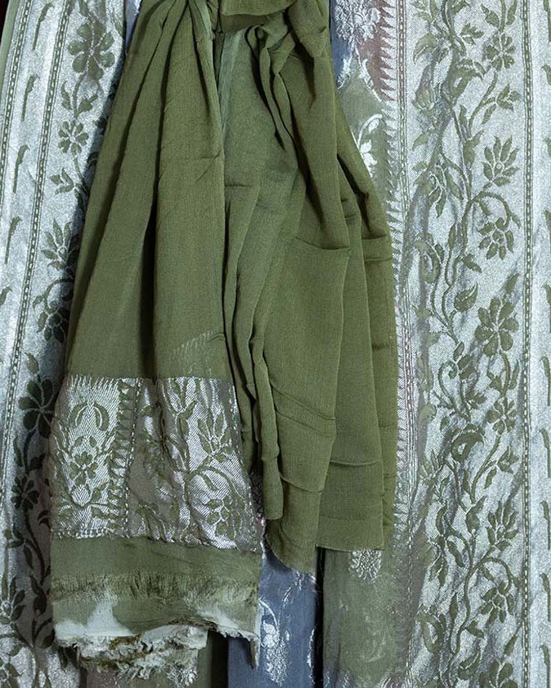 BanarasiGeorgetteJaalMulticolourSaree