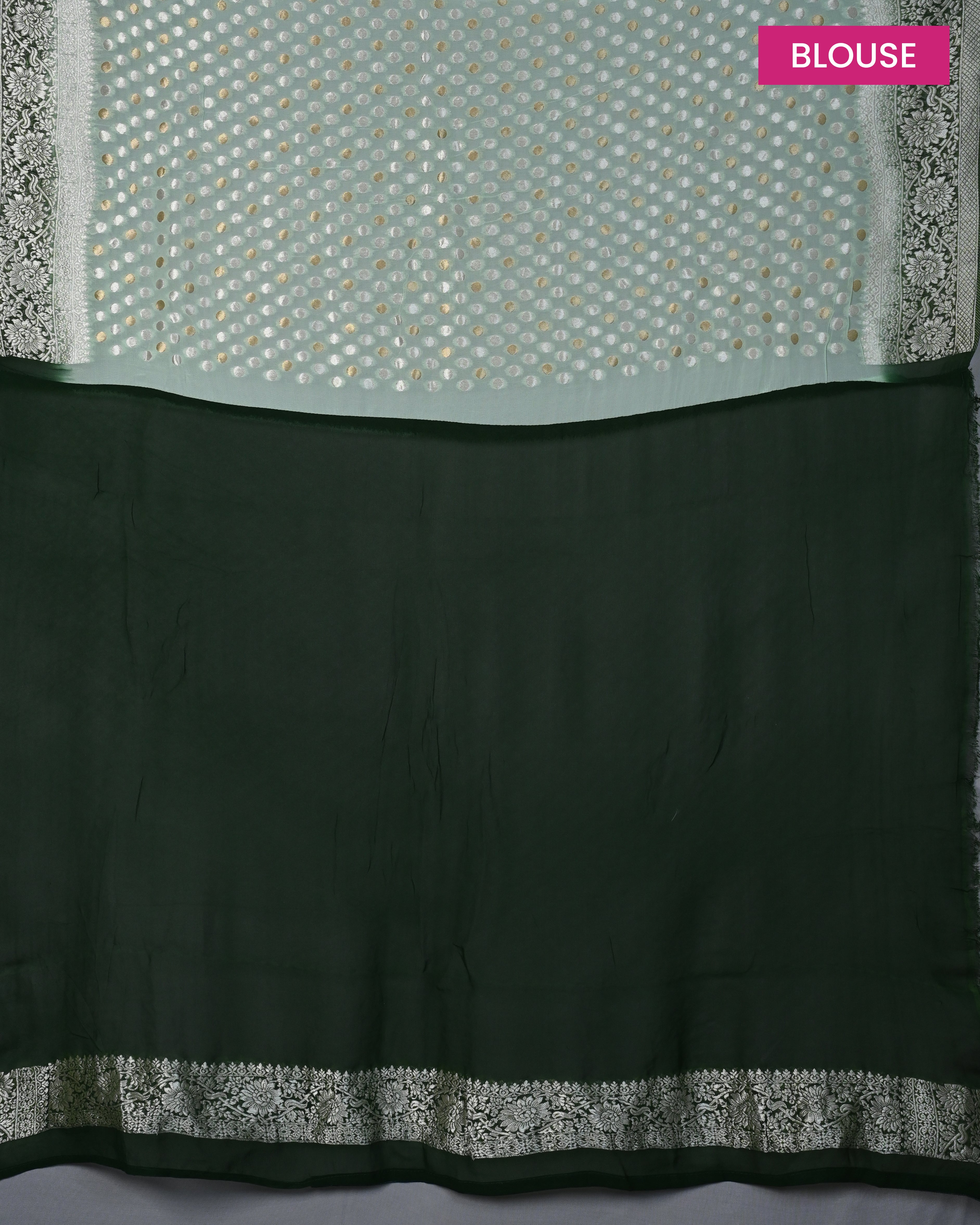 Banarasi Georgette Light Pista Green Buta Saree