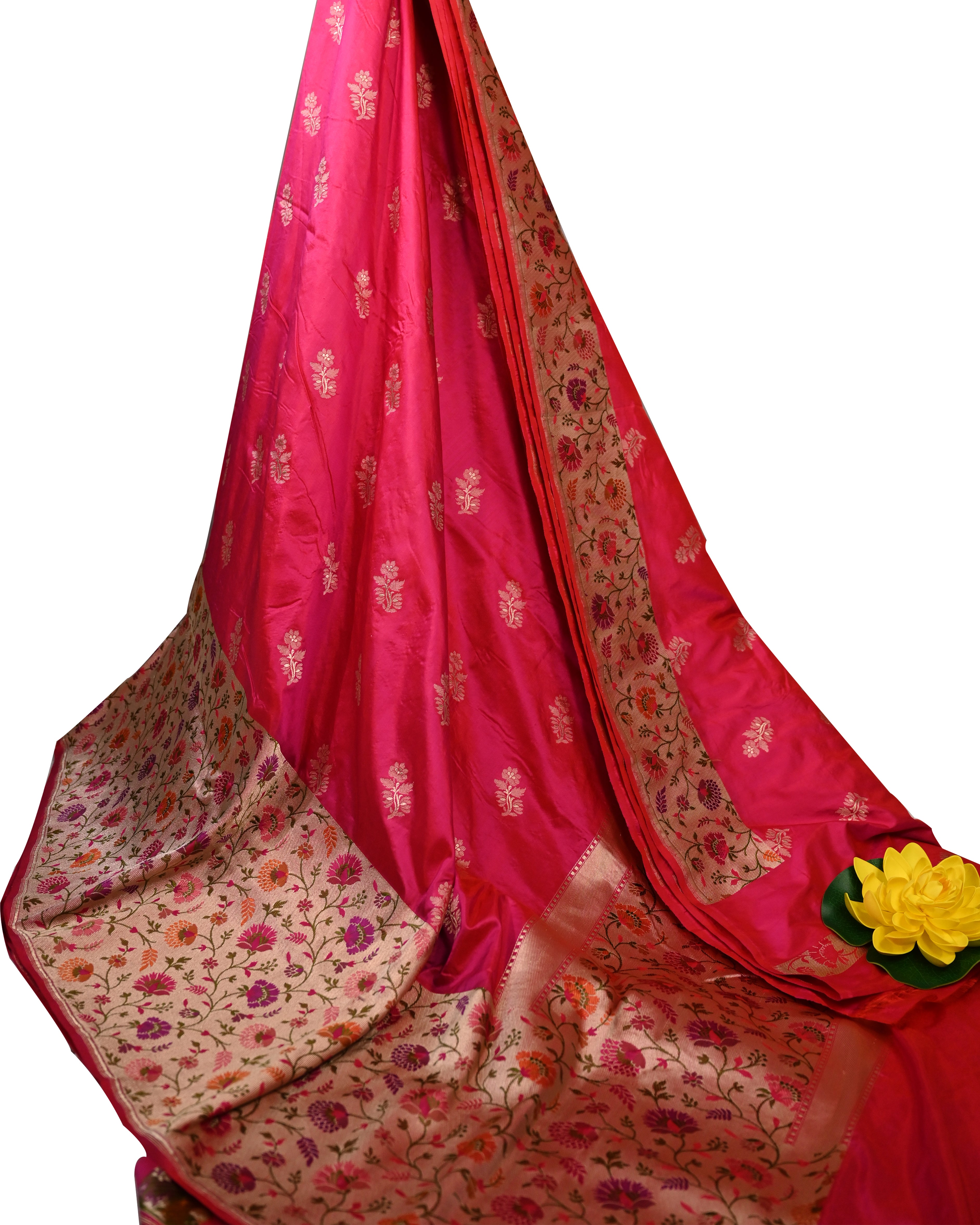 Banarasi Katan Silk Pink Paithani Saree