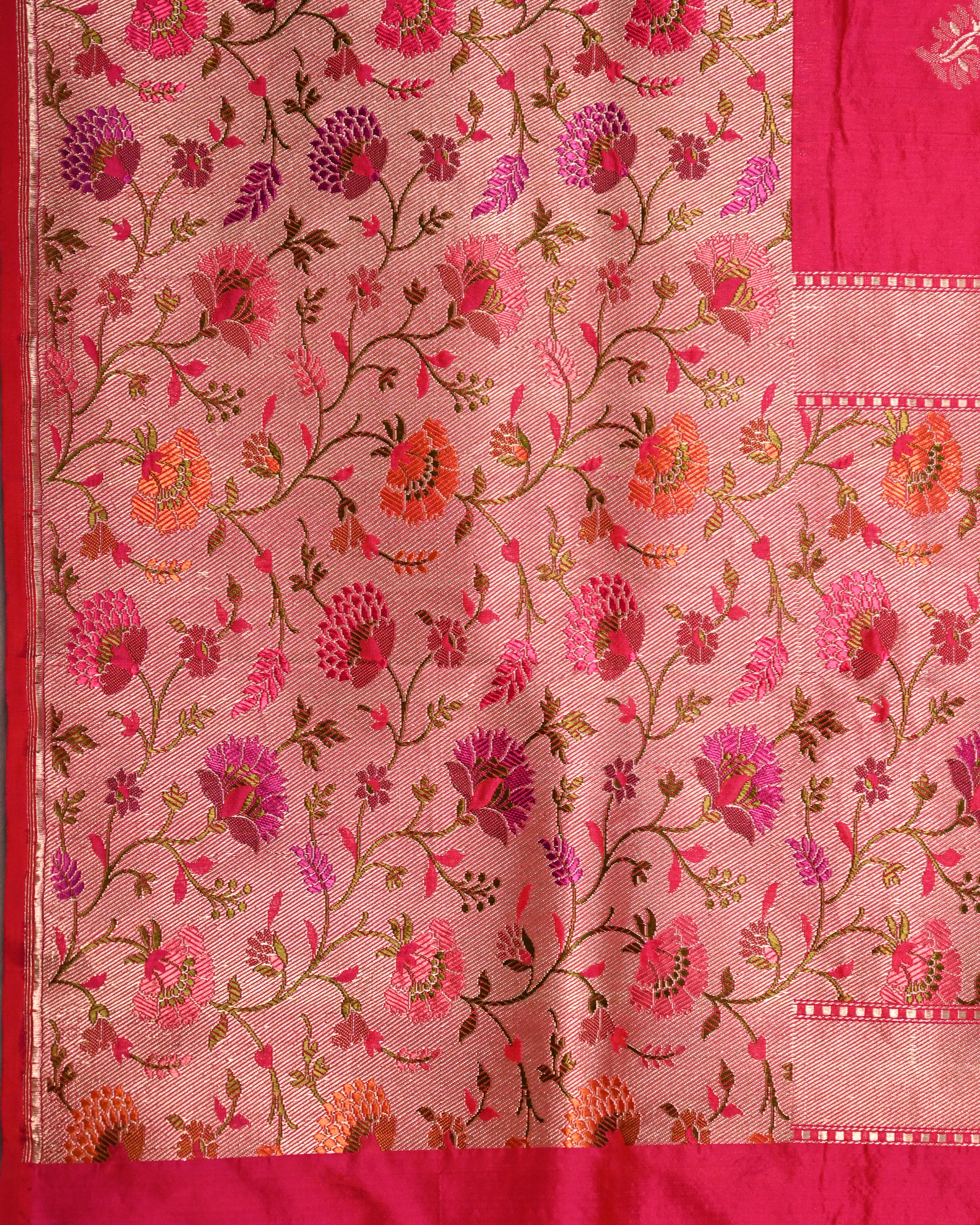 Banarasi Katan Silk Pink Paithani Saree