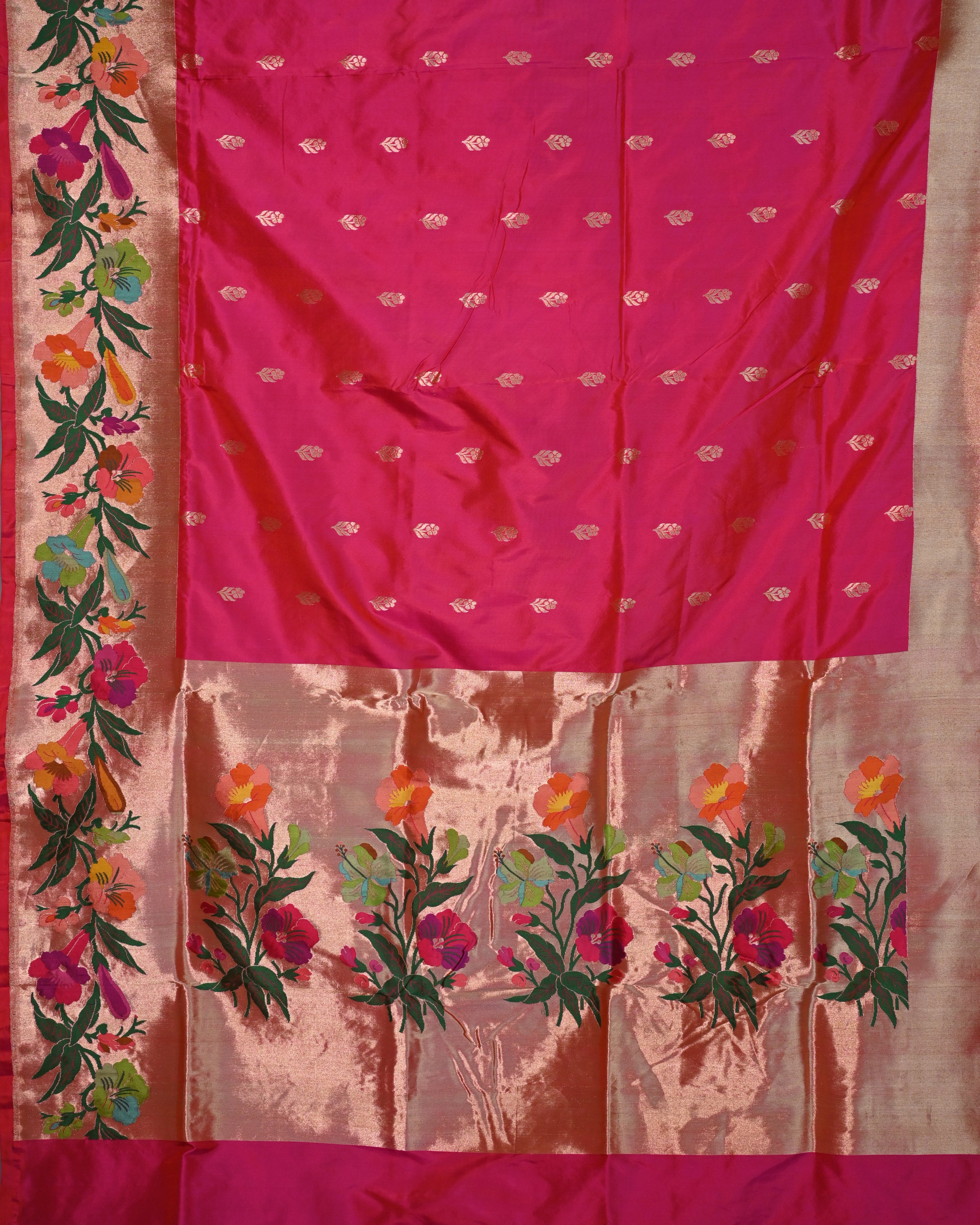 Banarasi Katan Silk Pink Paithani Saree
