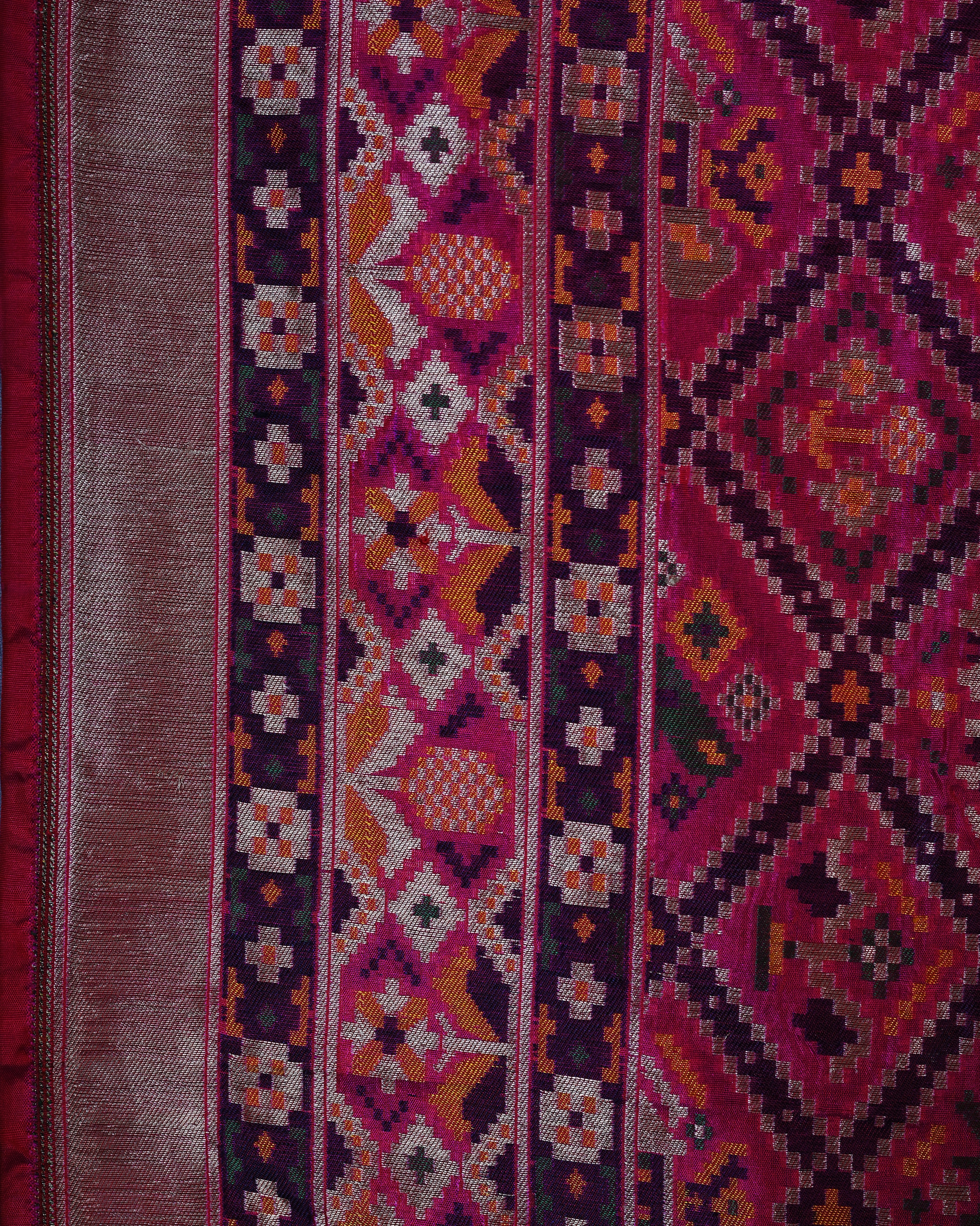 Banarasi Katan Silk Pink Patola Saree