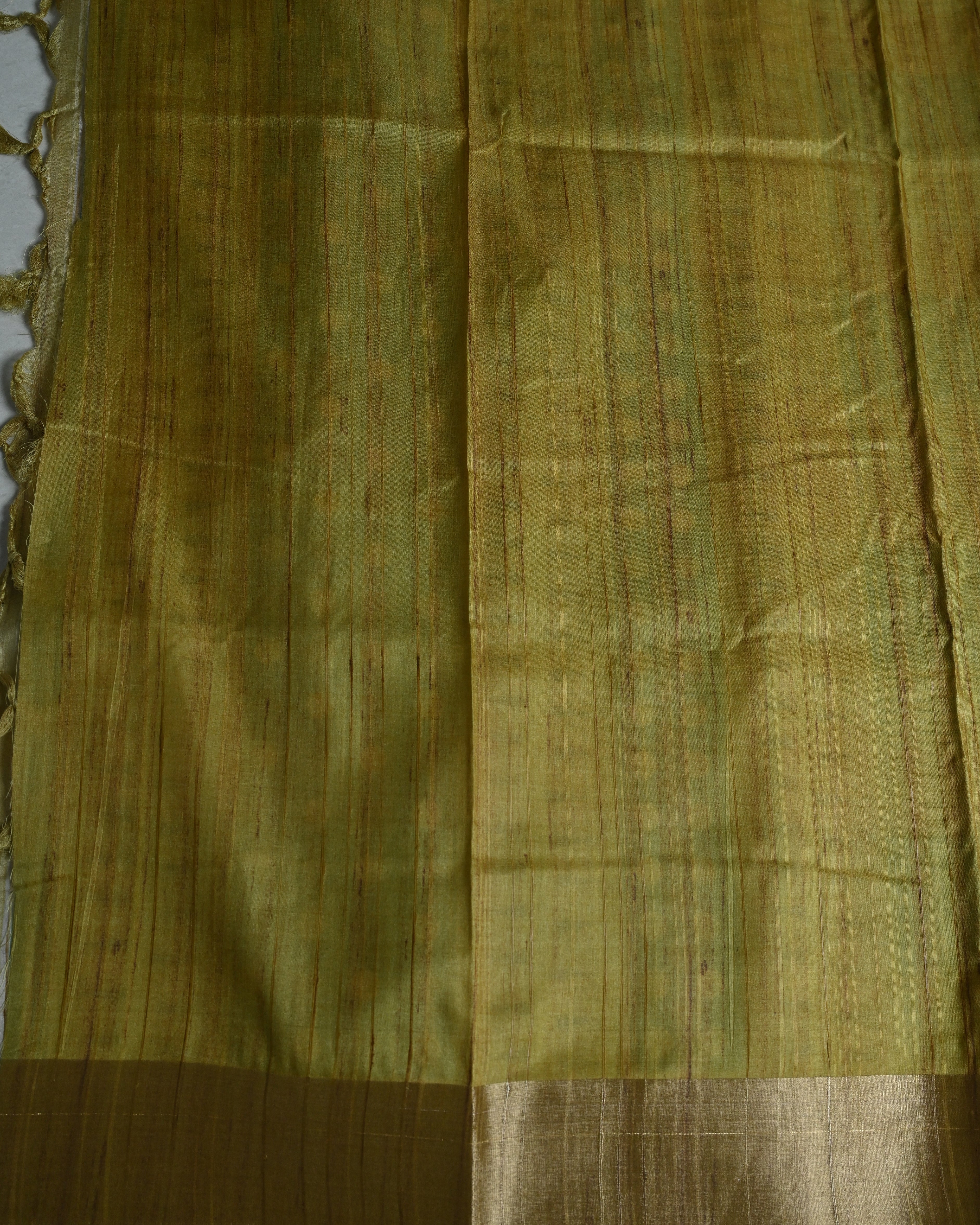 Bhagalpuri Green and Yellow Saree
