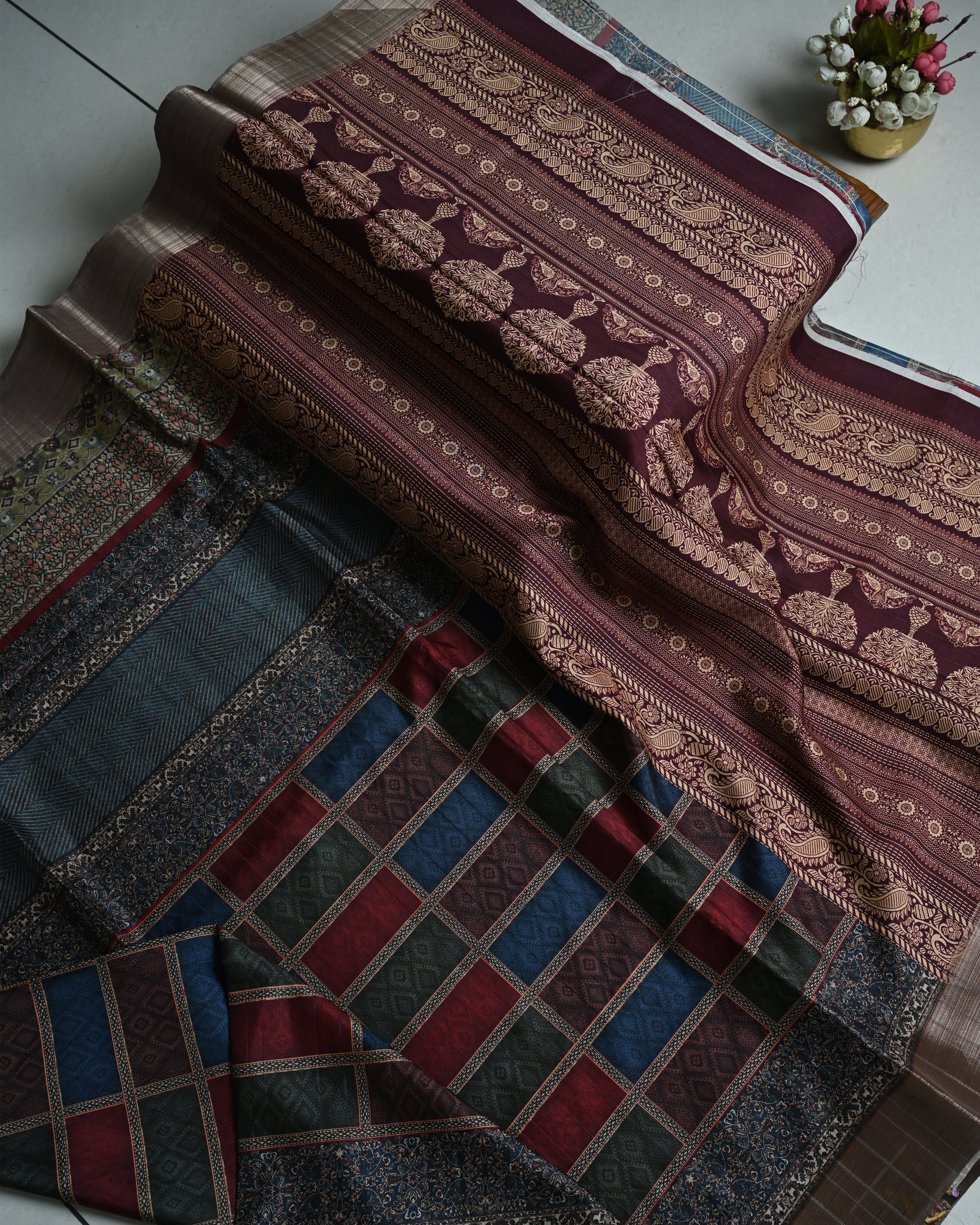 Bhagalpuri Multi Colour Saree