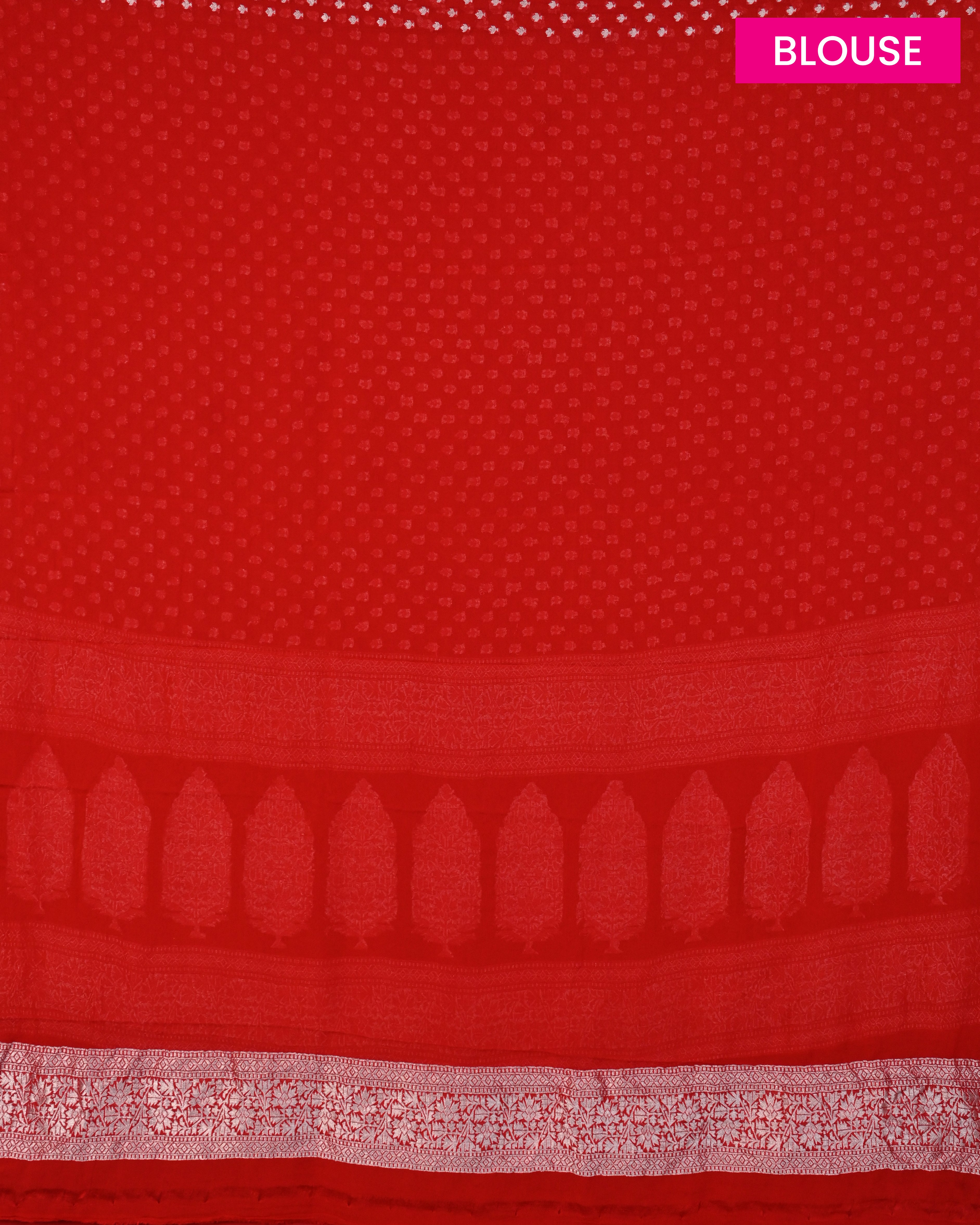 Banarasi Chiffon Red Buta Saree
