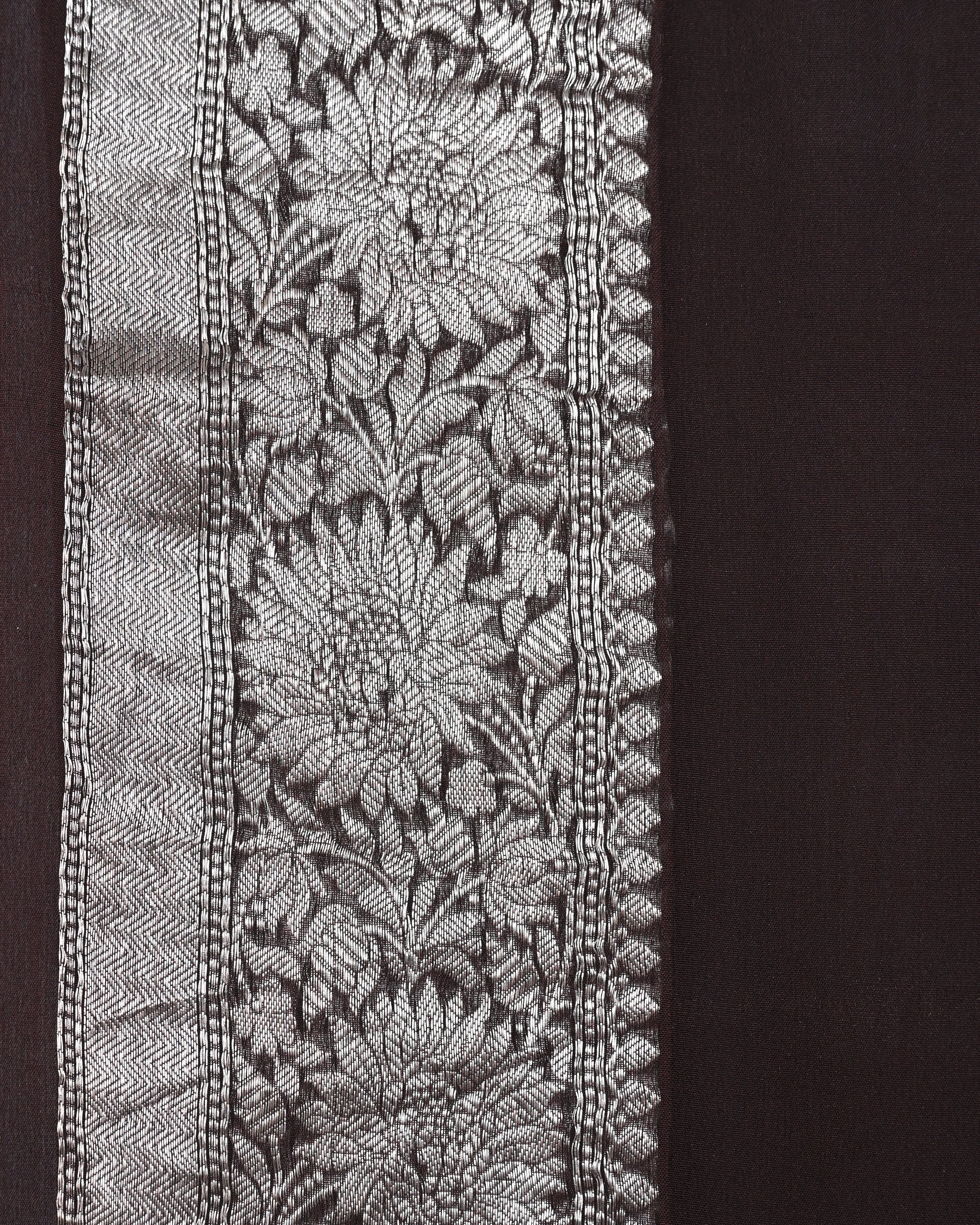 Banarasi Chiffon Brown Buta Saree