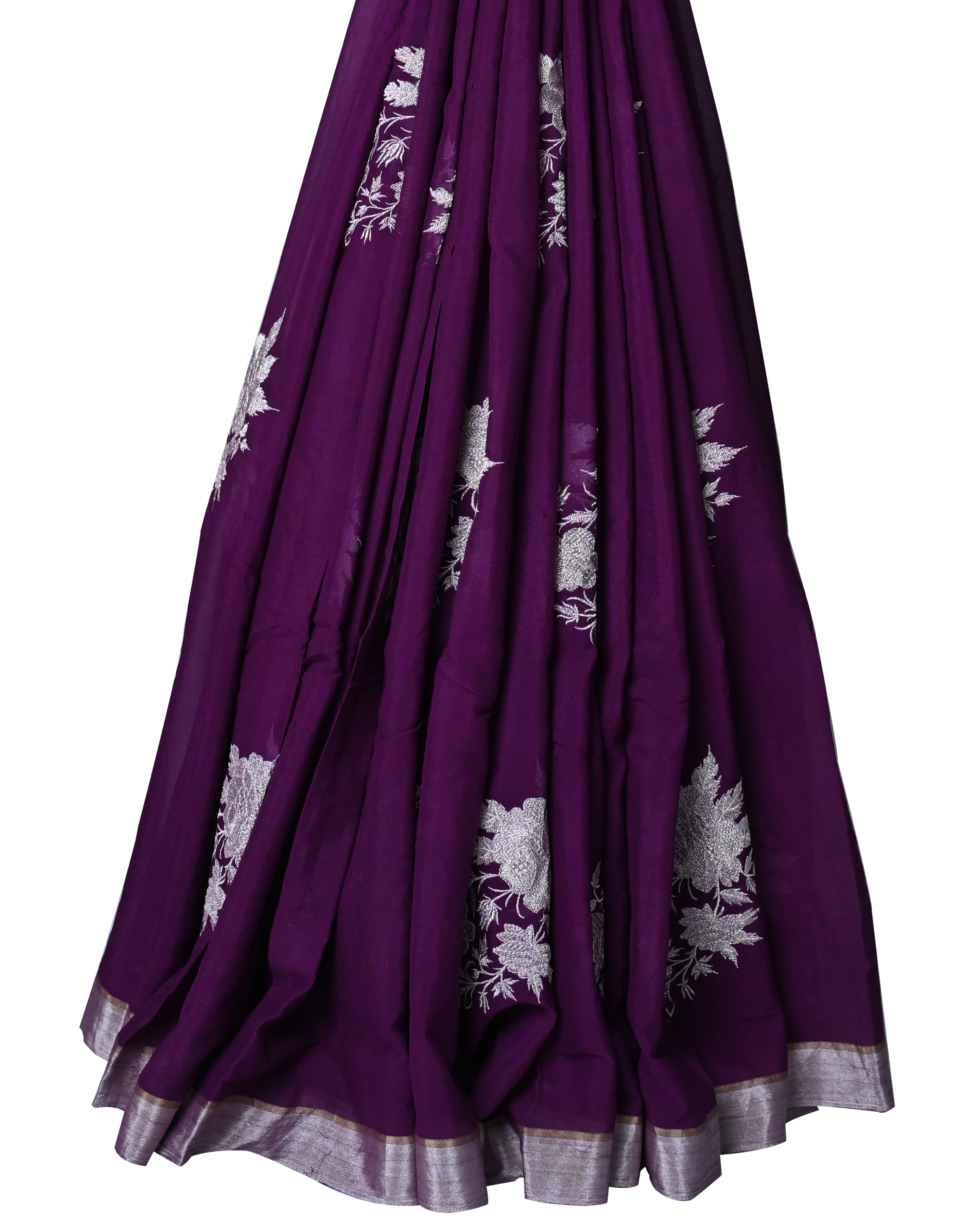 Chiffon Purple Buta Saree