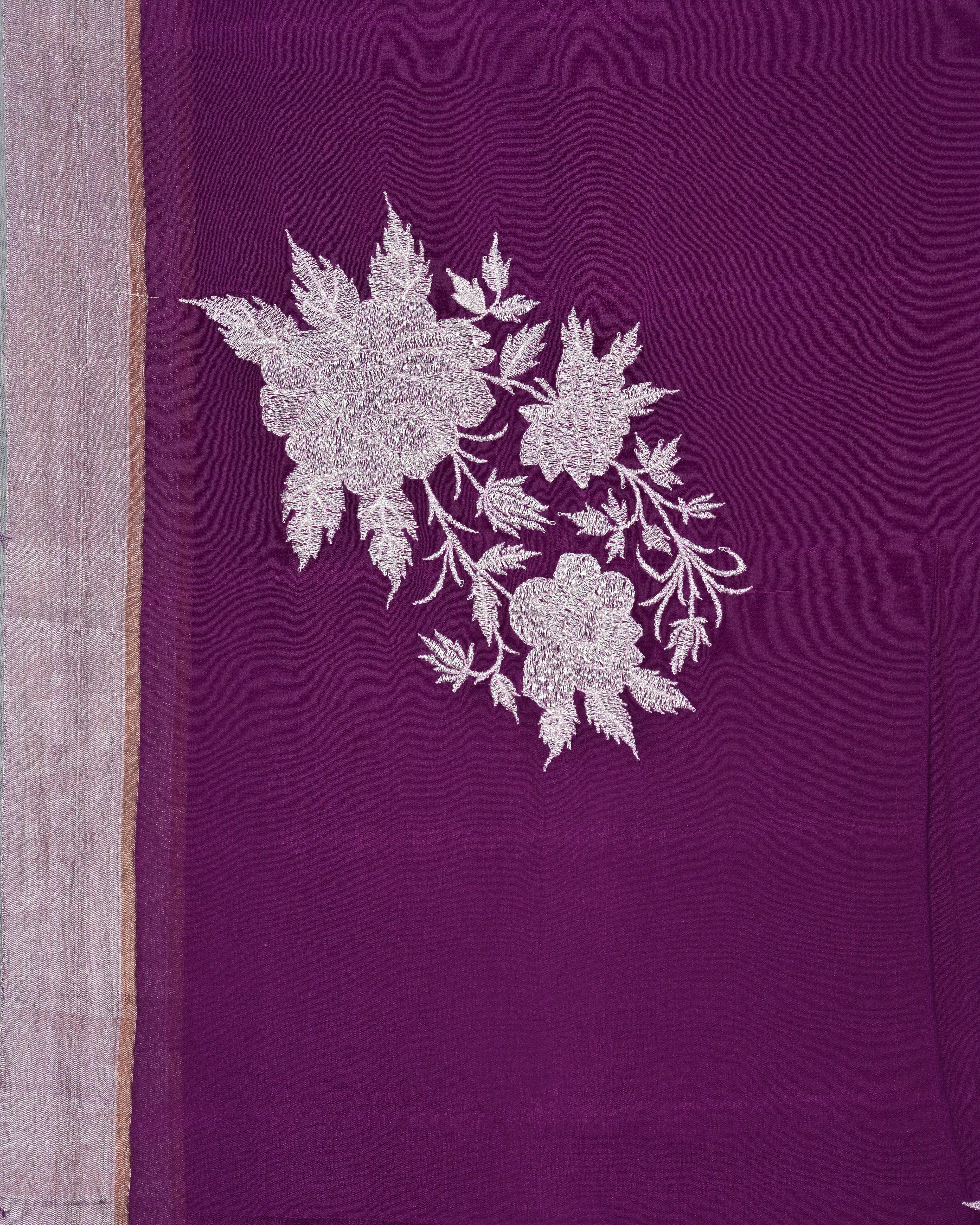 Chiffon Purple Buta Saree