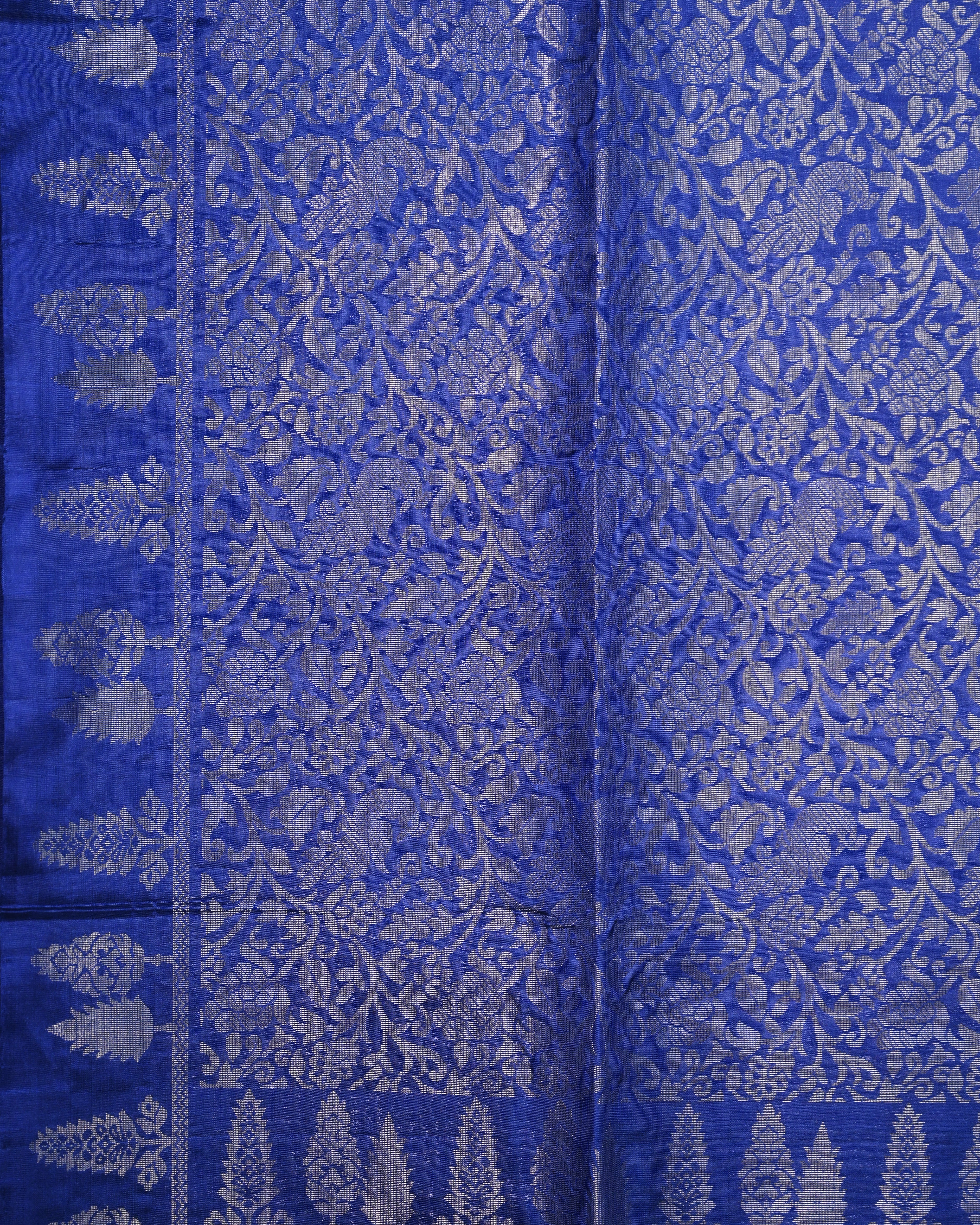 Coimbatore Soft Silk Blue Jacquard Saree