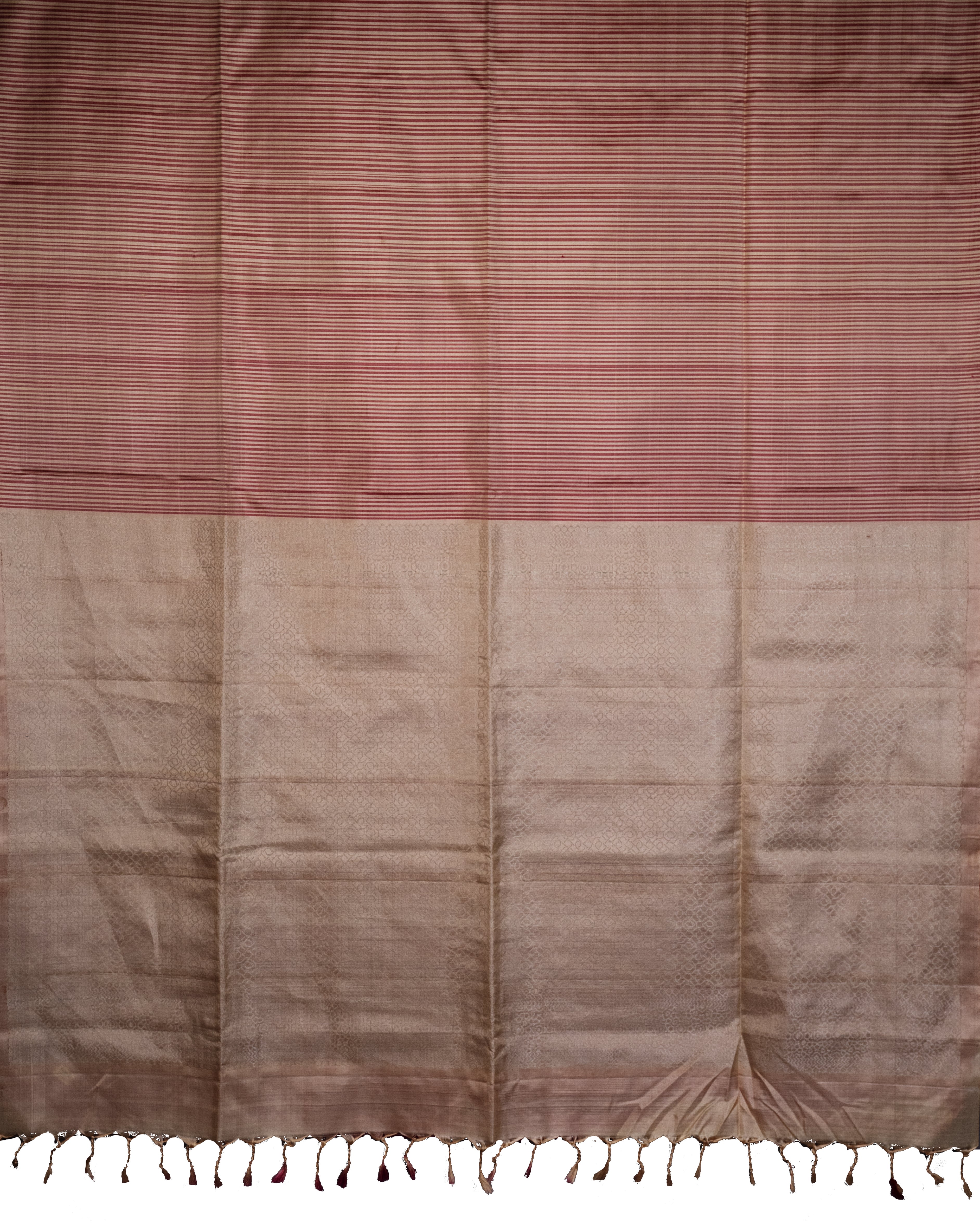 Coimbatore Soft Silk Cream Stripe Saree