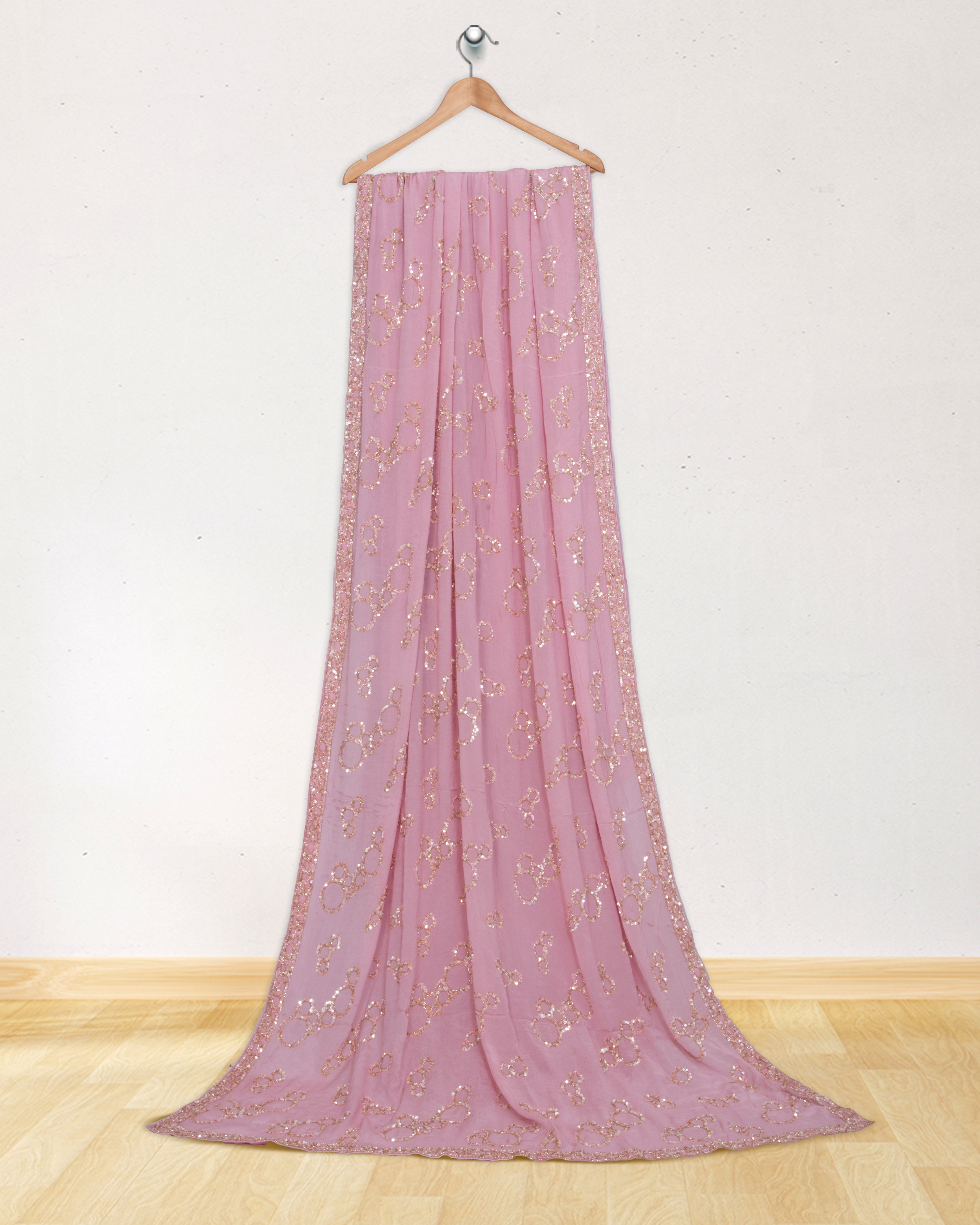 Crepe-Georgette-Pastel-Pink-Chip-Embroidery-Saree