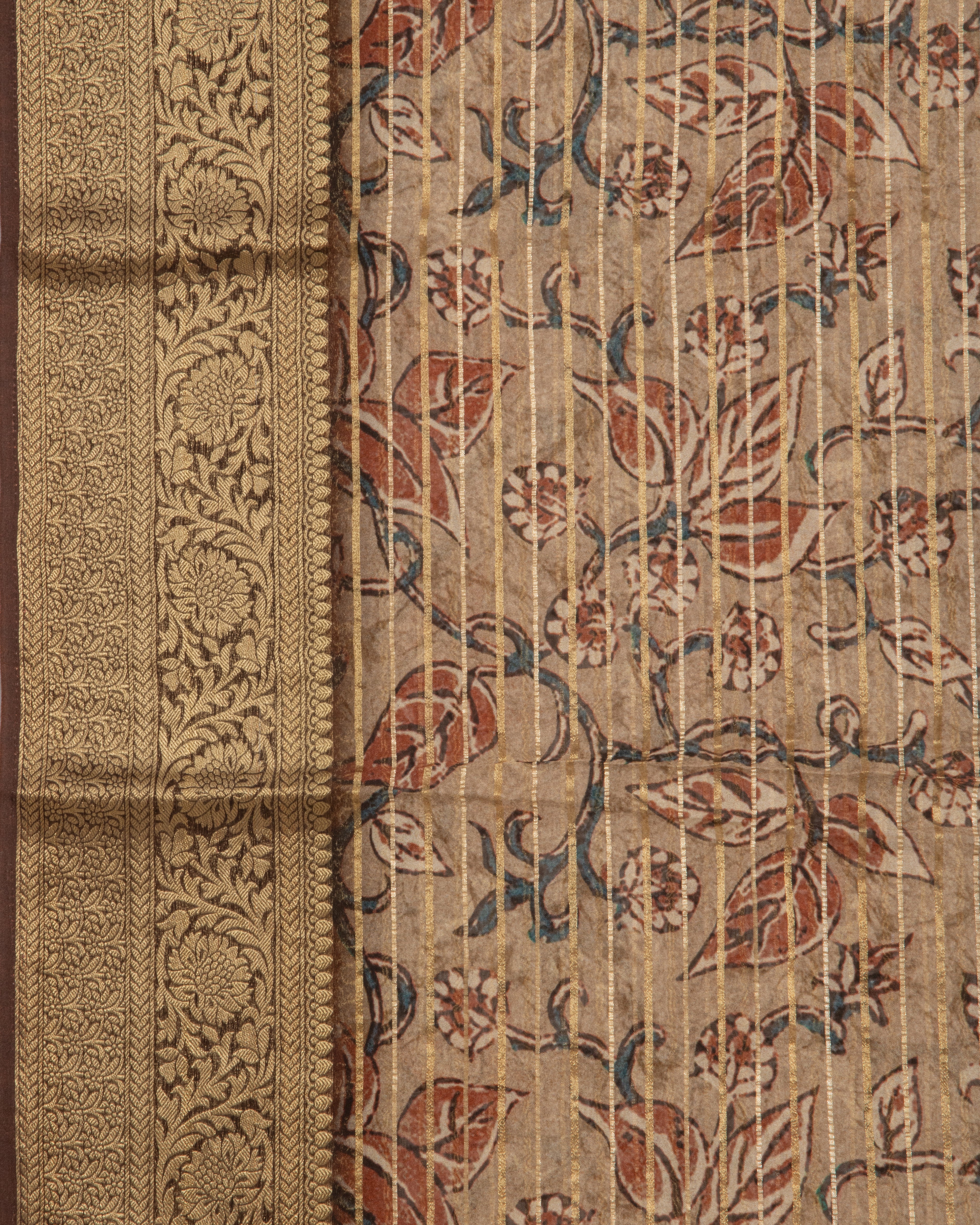 DolaSilkDustyBeigeFloralSaree3