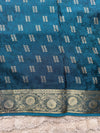 Peacock Blue Silk Saree