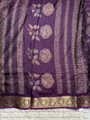 Deep Plum Purple Silk Saree