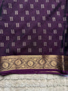 Deep Plum Purple Silk Saree