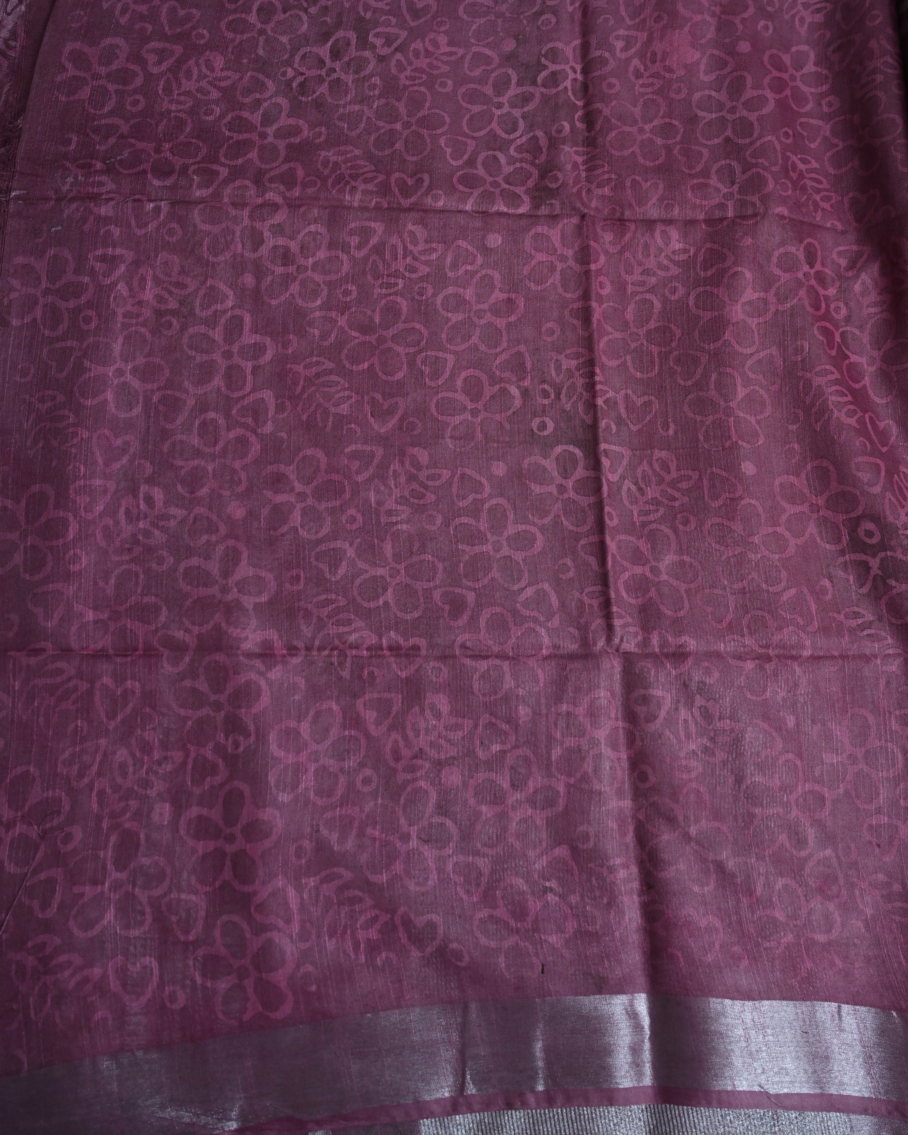 Khadi Silk Bathik Print Buta Saree