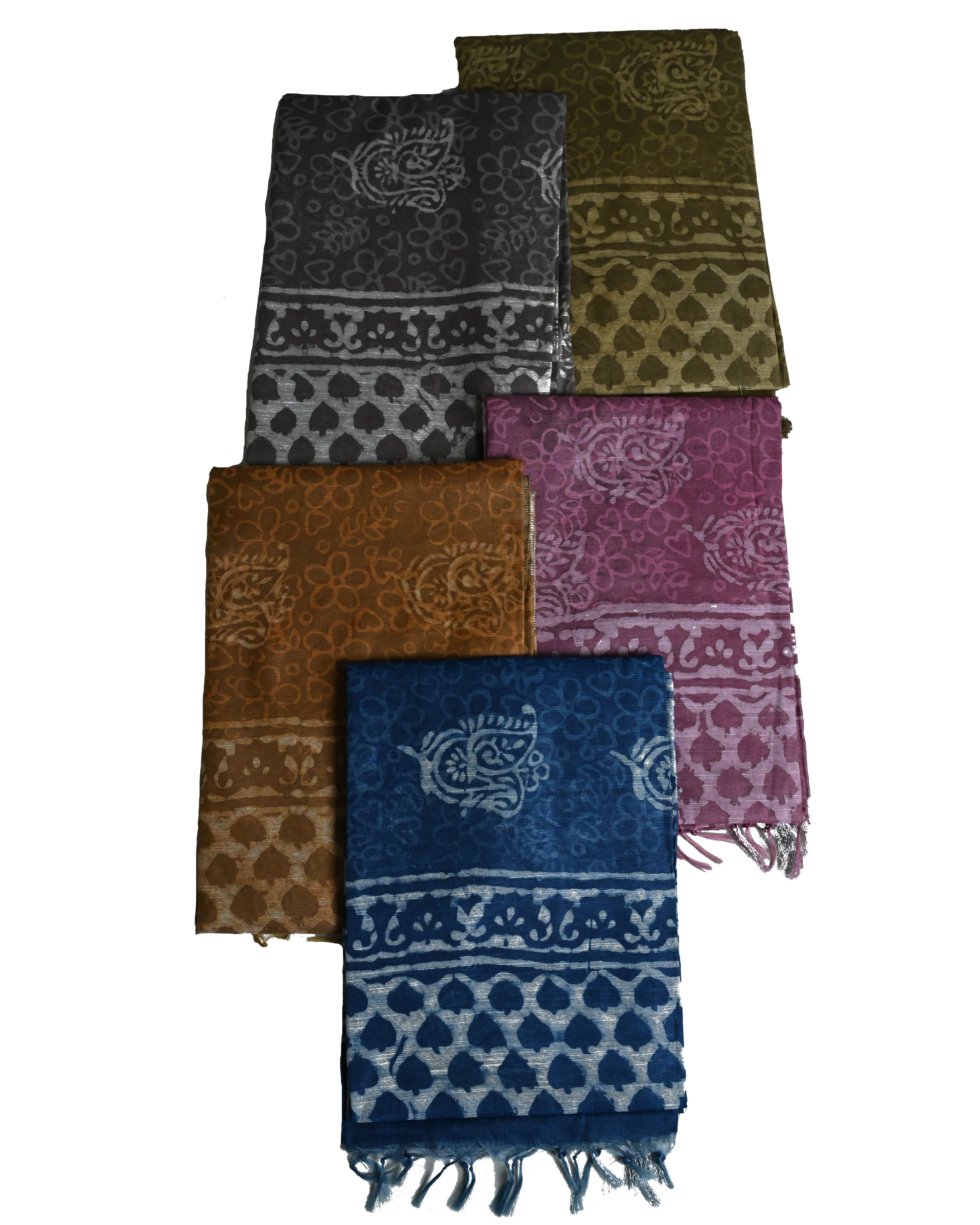 Khadi Silk Bathik Print Buta Saree