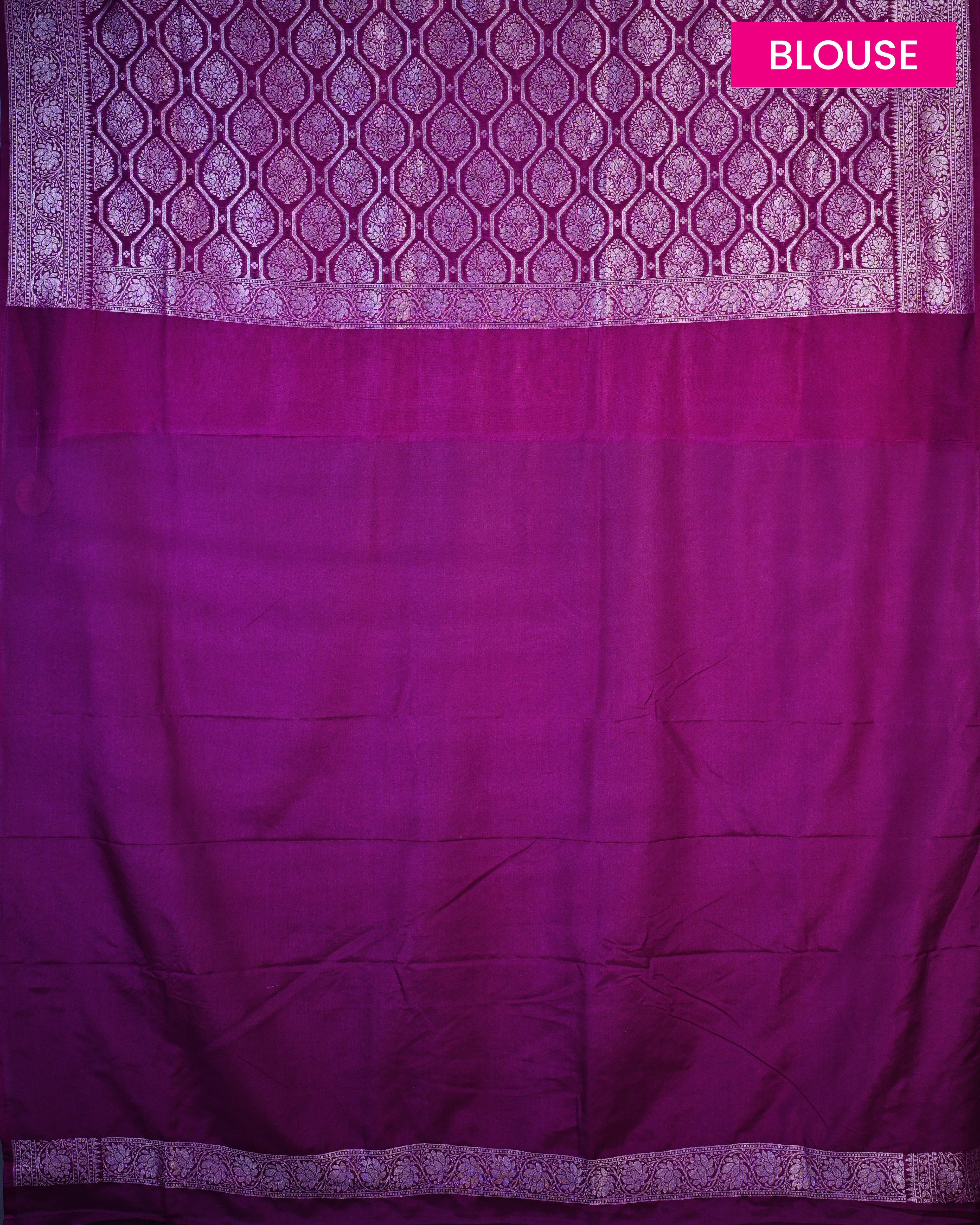 Kora Georgette Light Magenta Pink Buta Saree