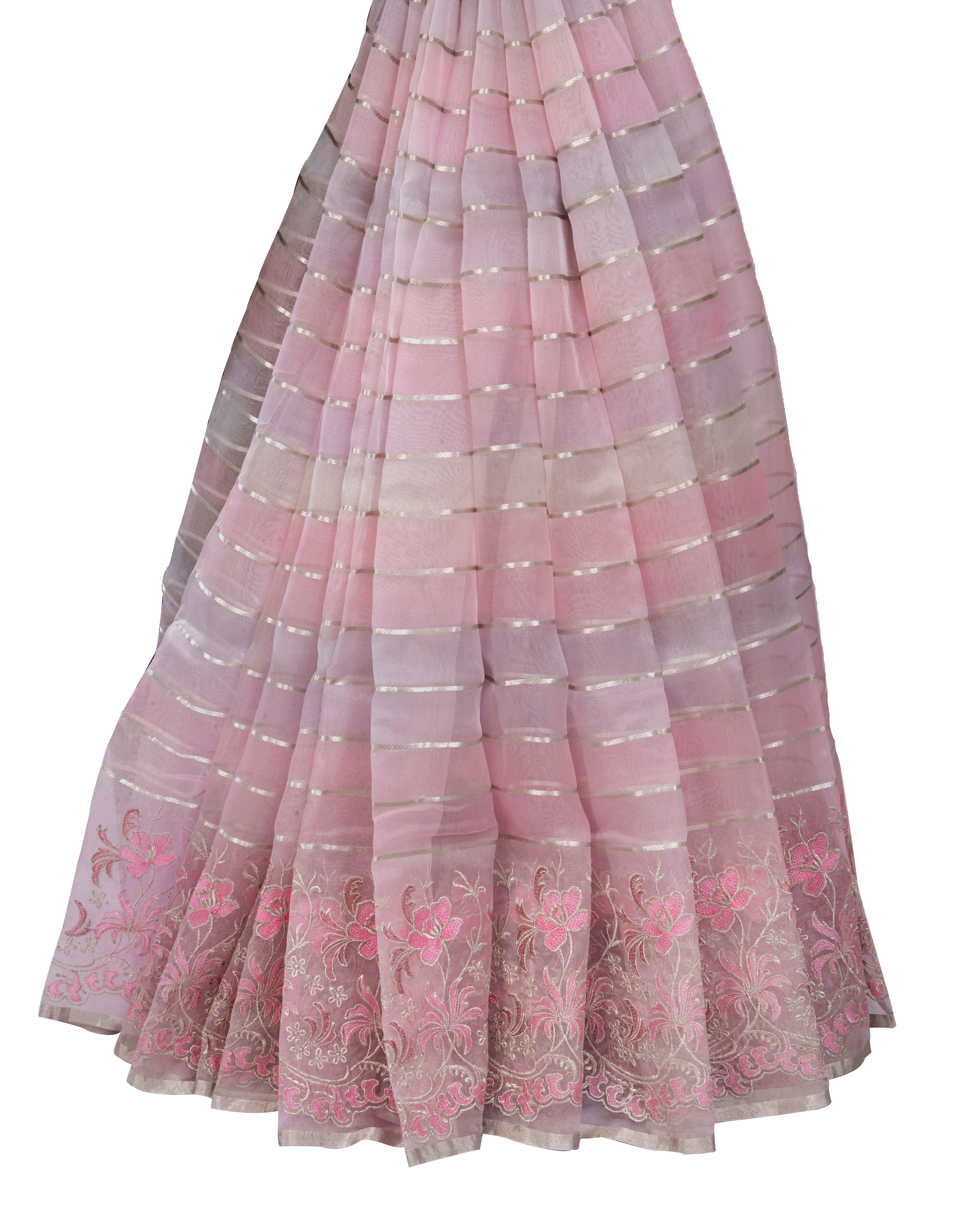 OrganzaBabyPinkFloralEmbroiderySareeOrganzaBabyPinkFloralEmbroiderySaree2