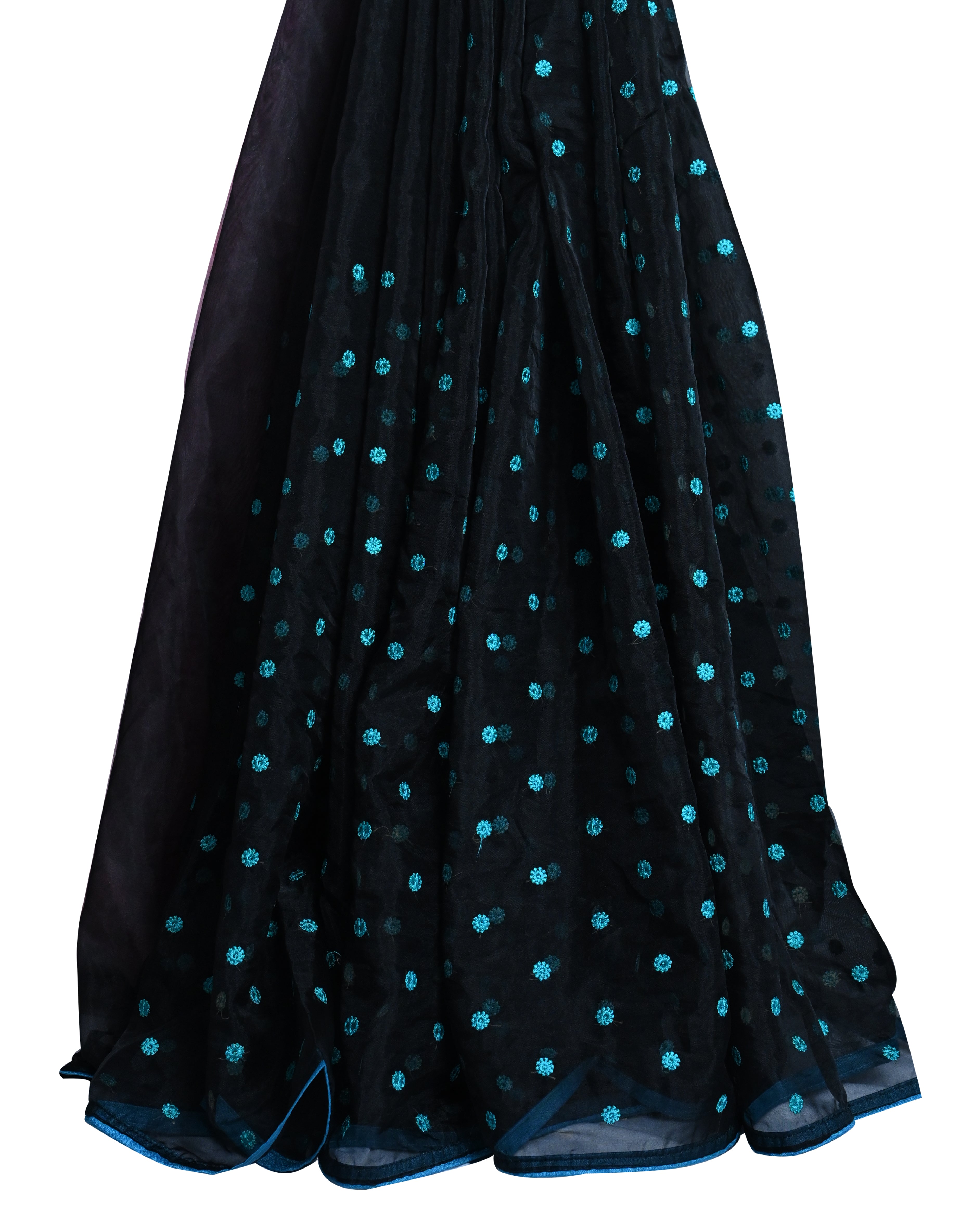 Organza Black Buta Saree