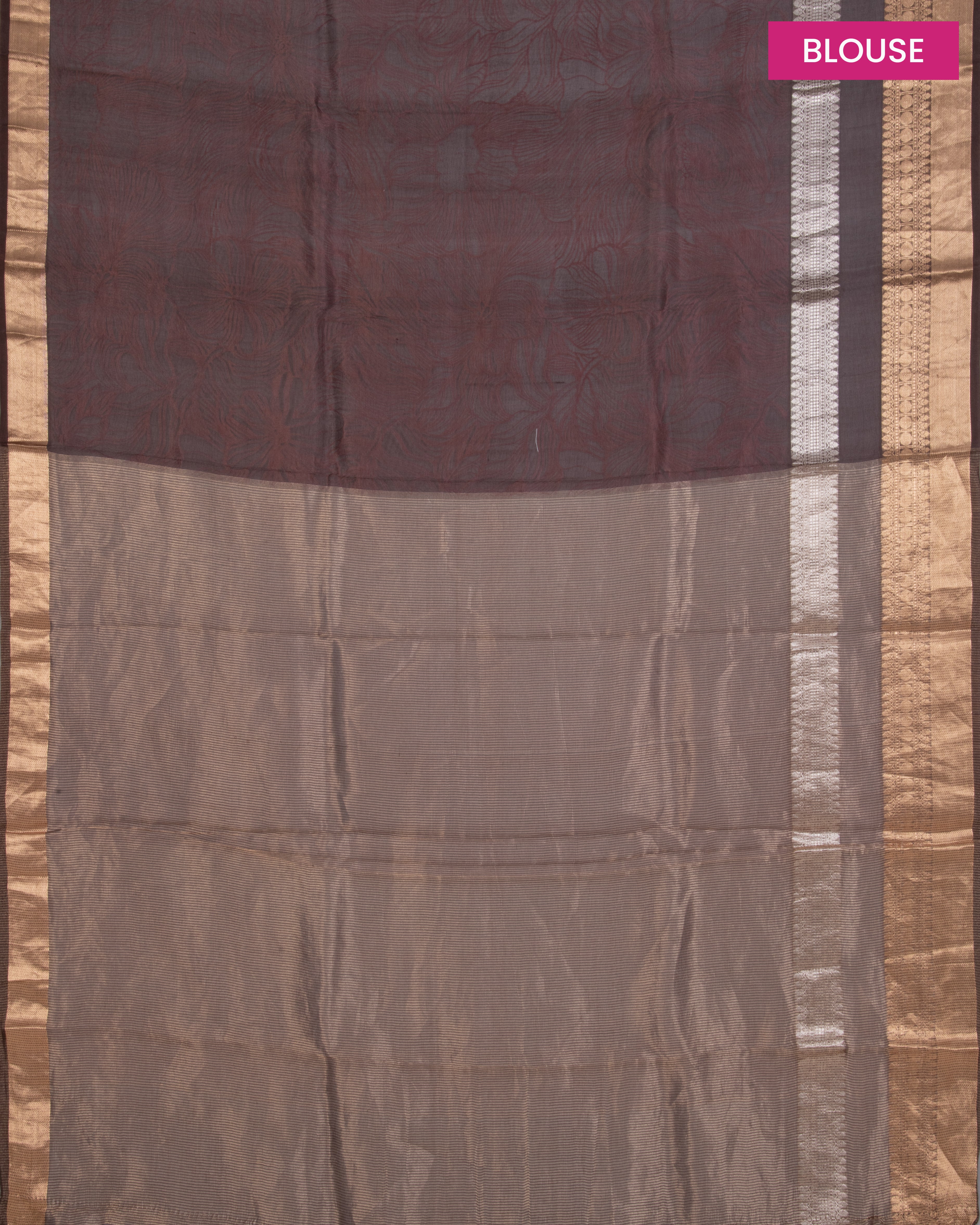 OrganzaBrownLeafPrintSaree_92293514-471a-49d1-90c0-28796ca3b0fe