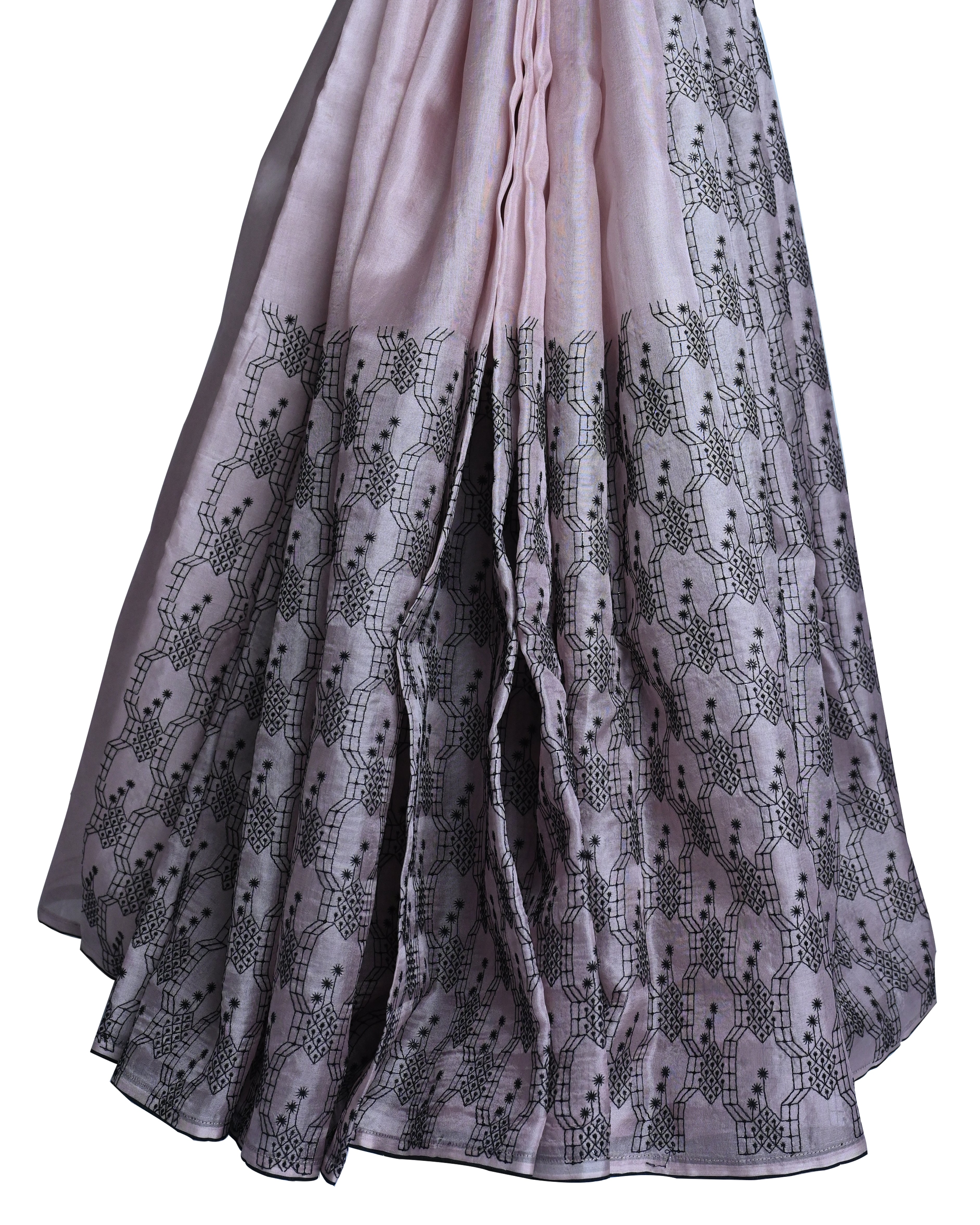 Organza Light Onion Pink Saree