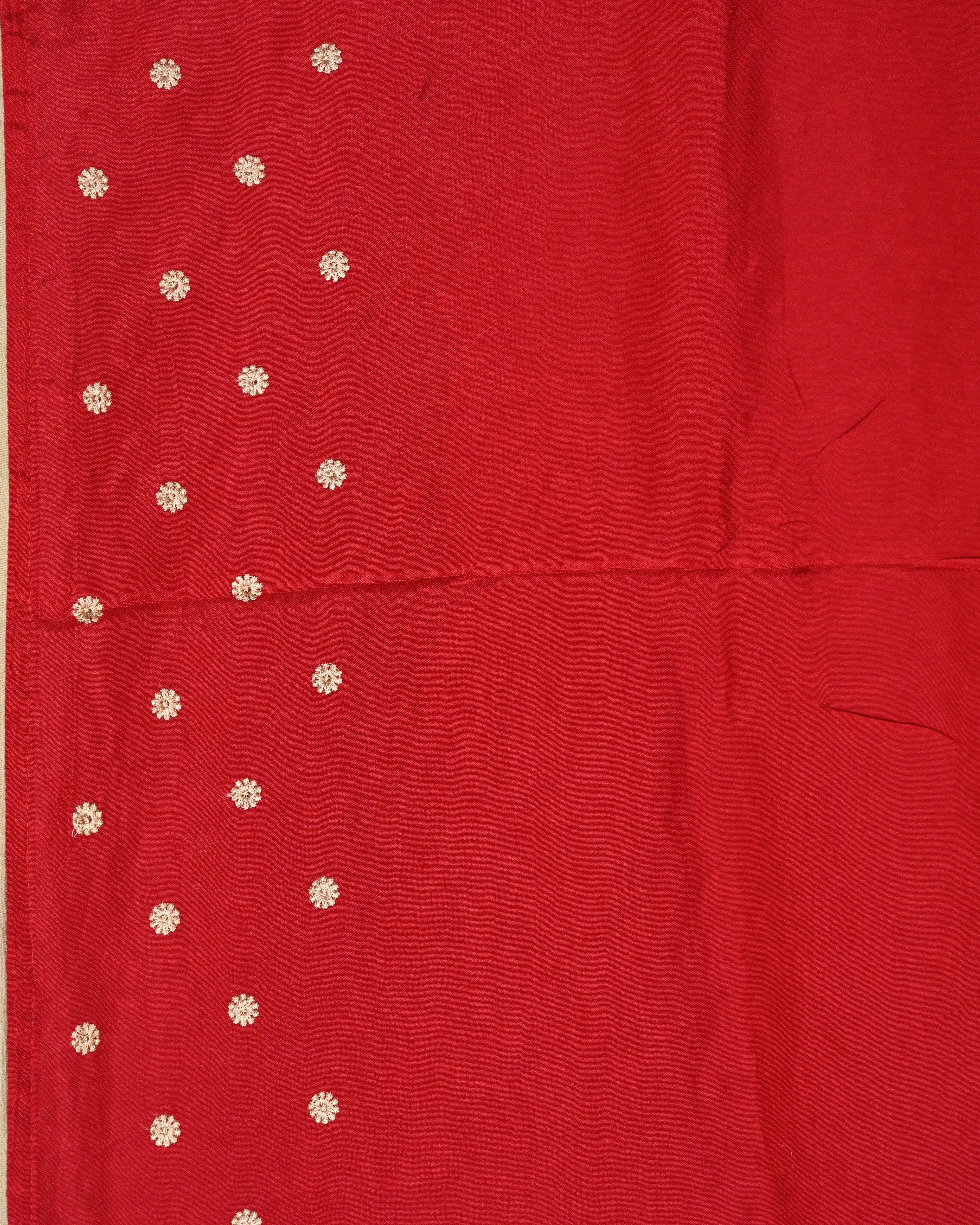 Organza Red Buta Saree