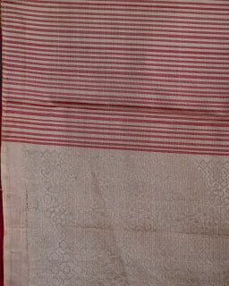 Coimbatore Soft Silk Cream Stripe Saree