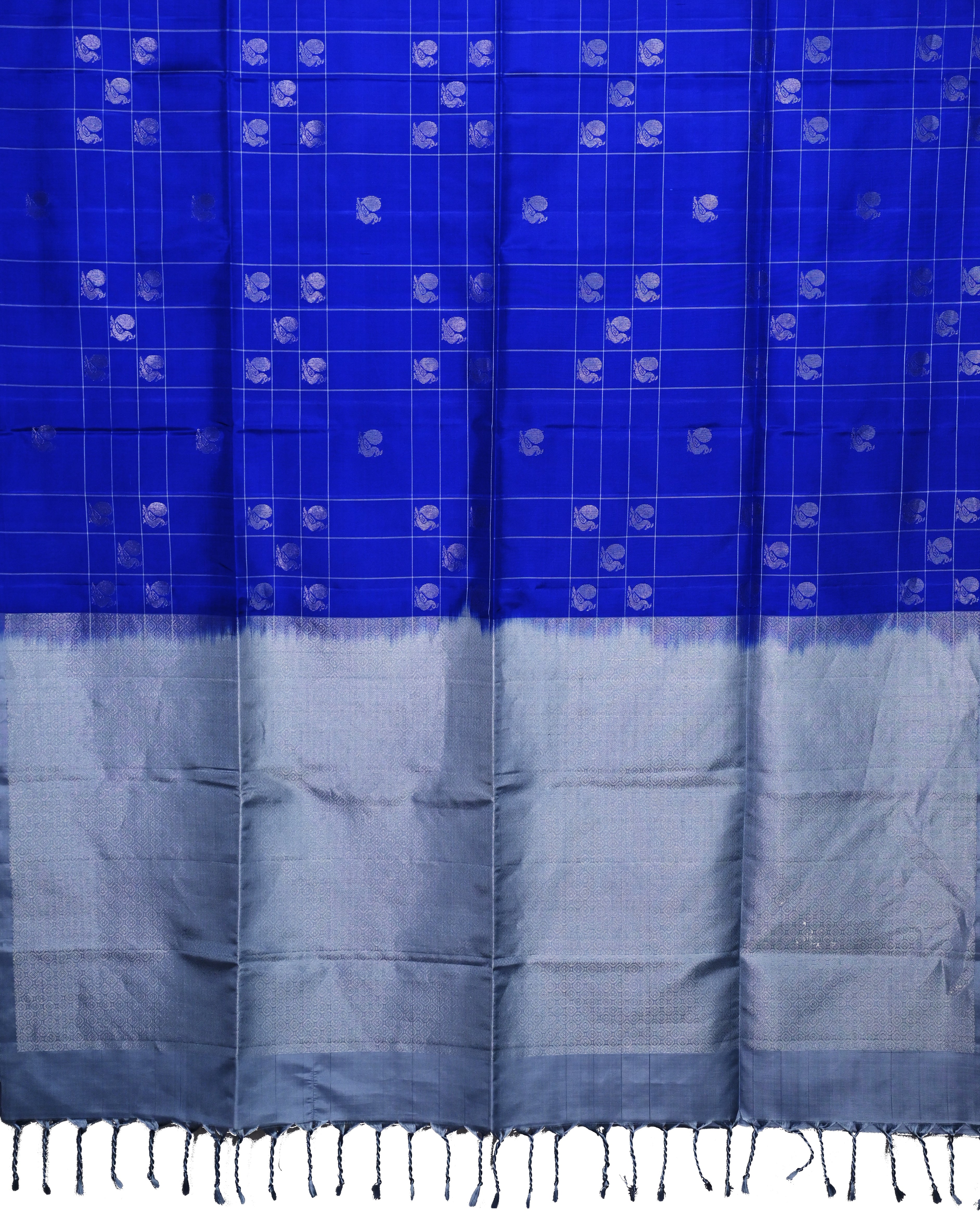 Coimbatore Soft Silk Royal Blue Checks Saree
